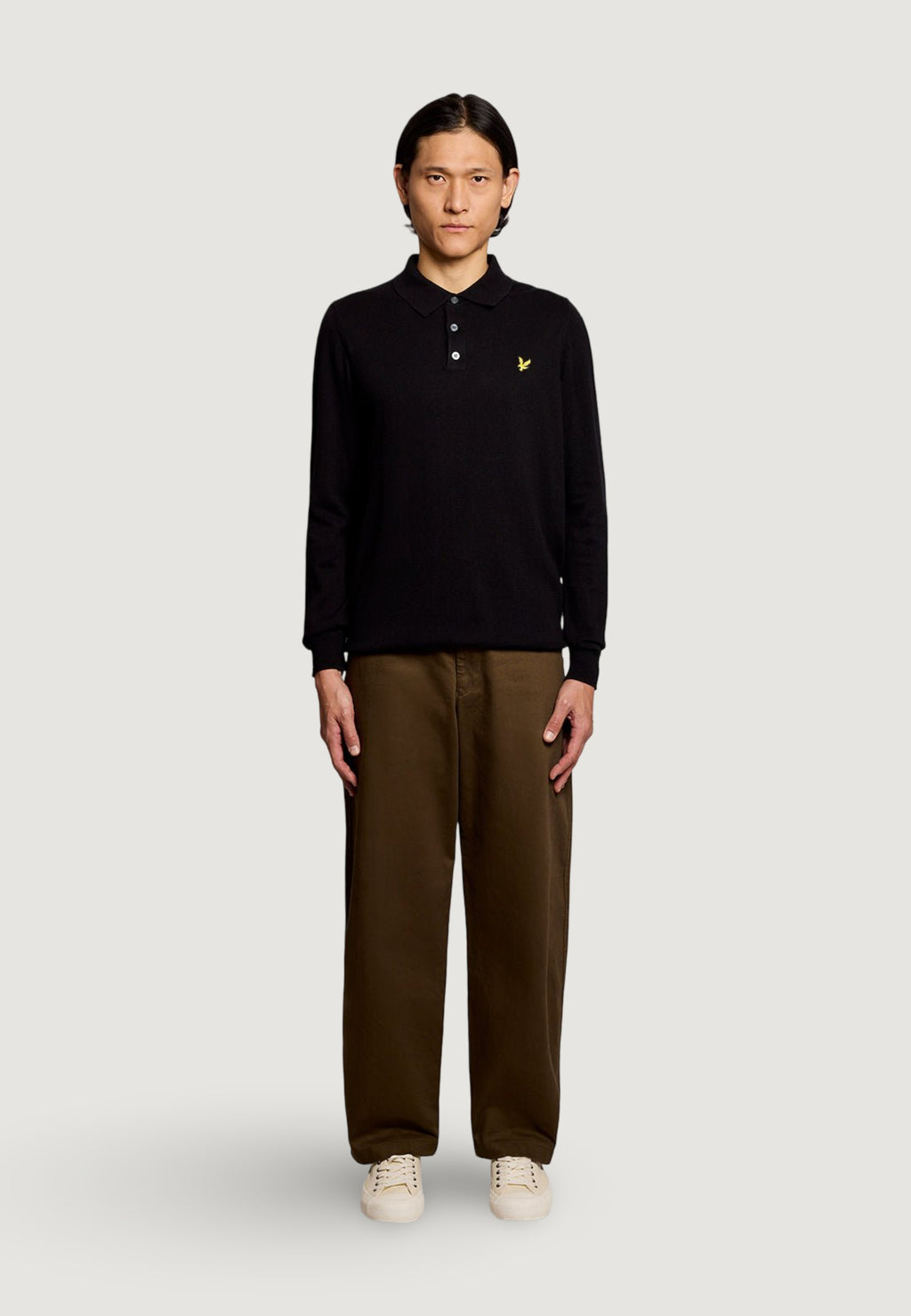 jersey Lyle & Scott Cotton Merino Long Sleeve Knit