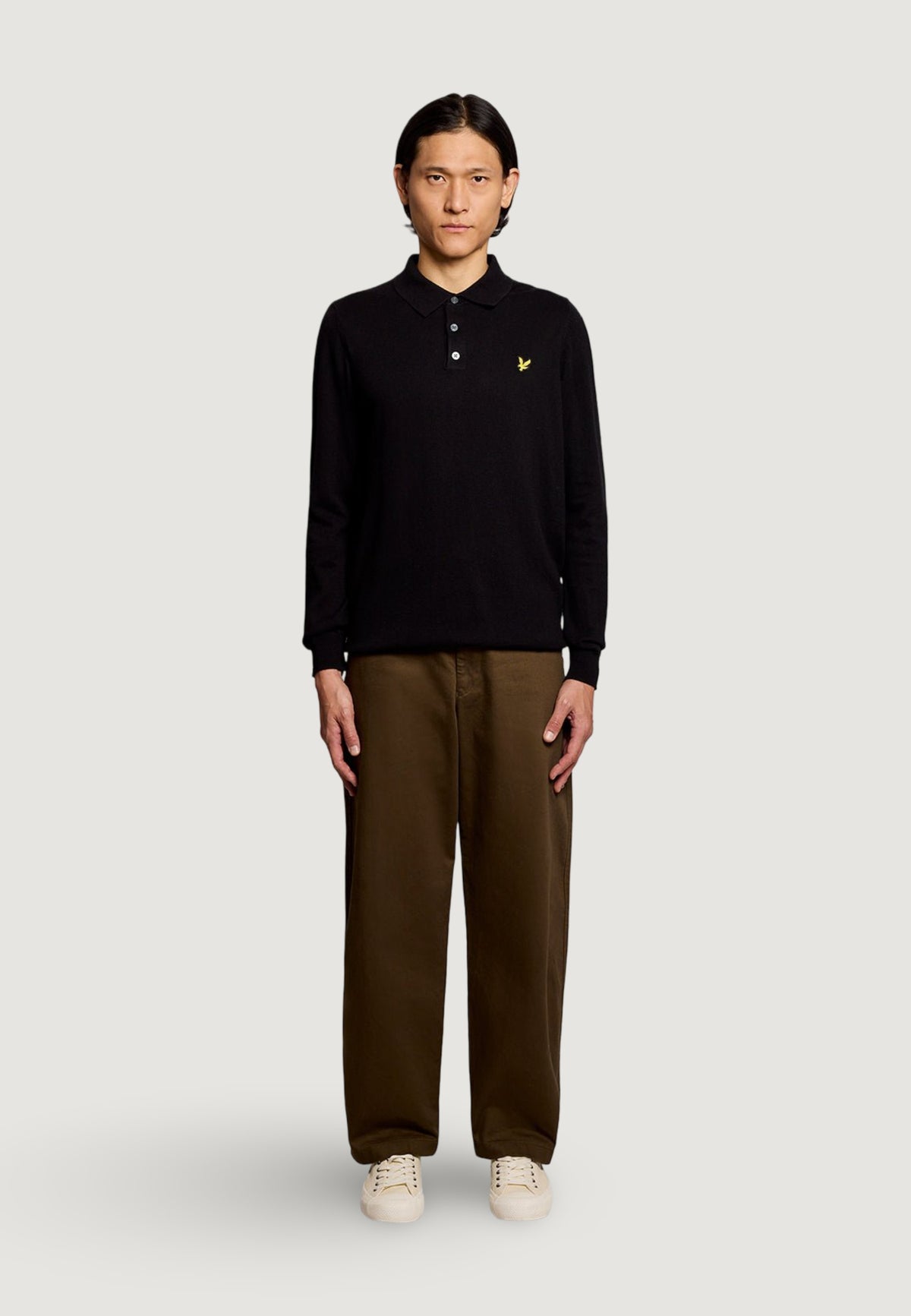jersey Lyle & Scott Cotton Merino Long Sleeve Knit