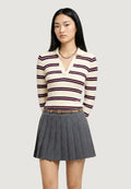 Maglia Only ONLKAYA LS STRIPE POLO KNT NOOS