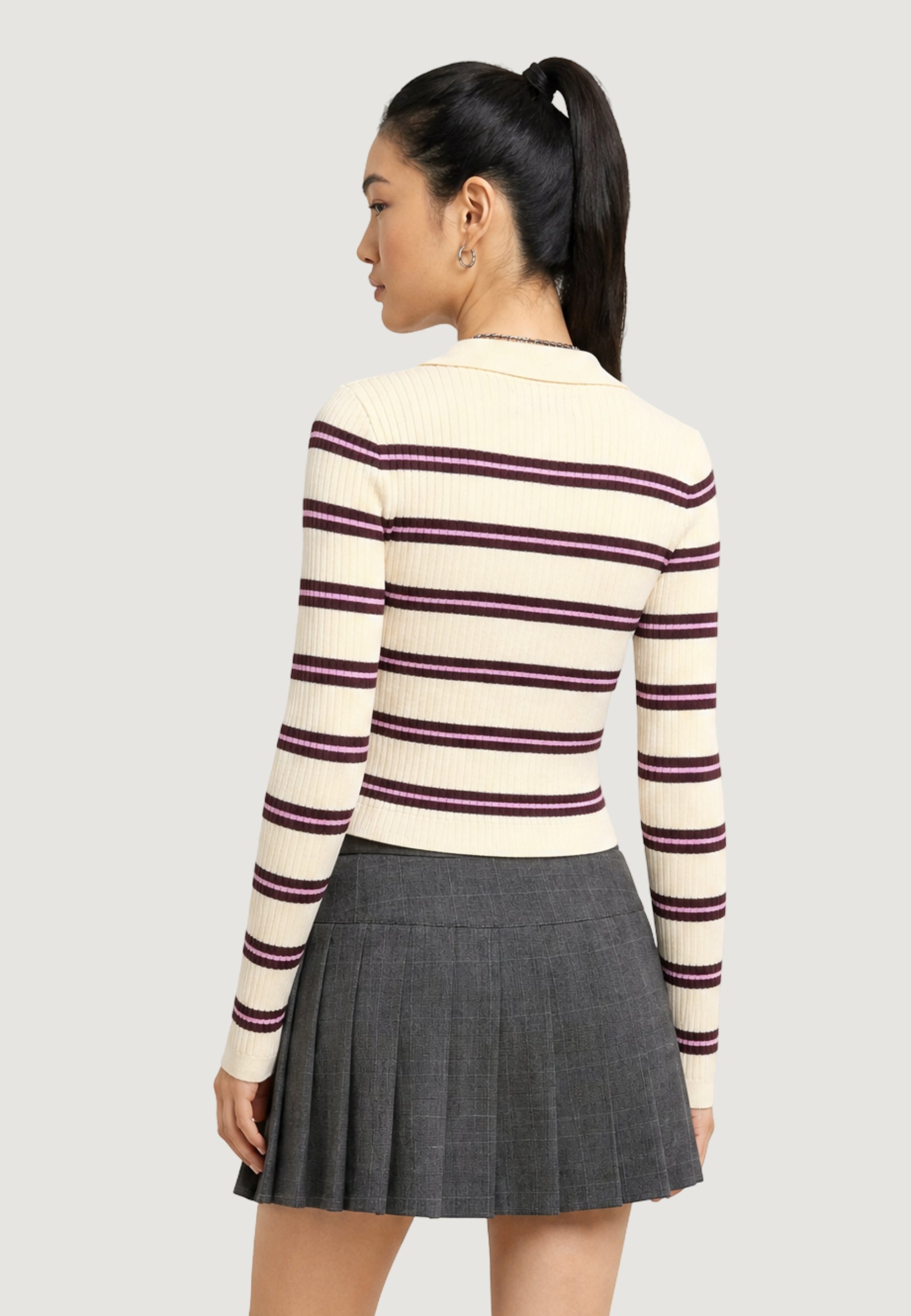 Maglia Only ONLKAYA LS STRIPE POLO KNT NOOS