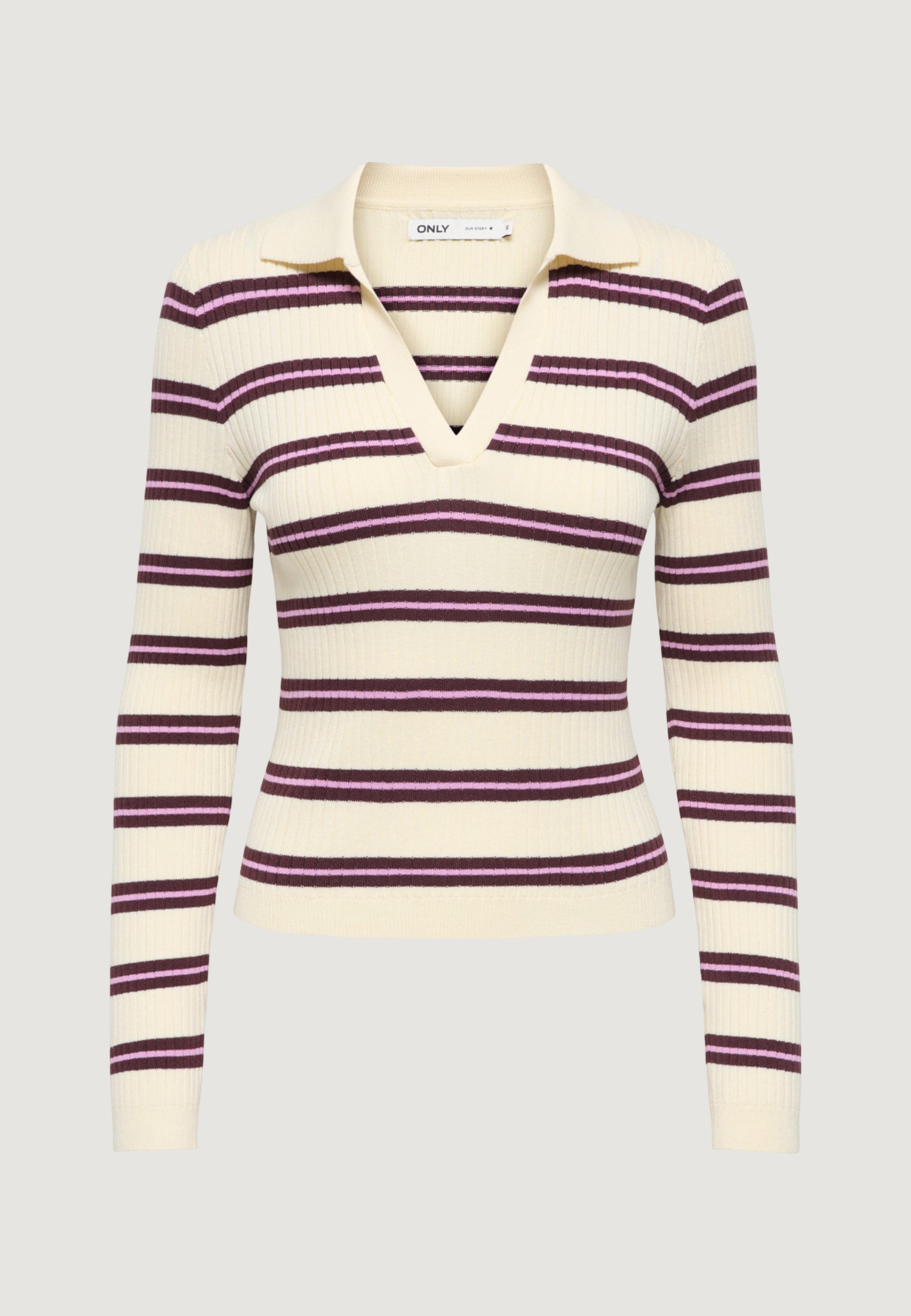 Maglia Only ONLKAYA LS STRIPE POLO KNT NOOS
