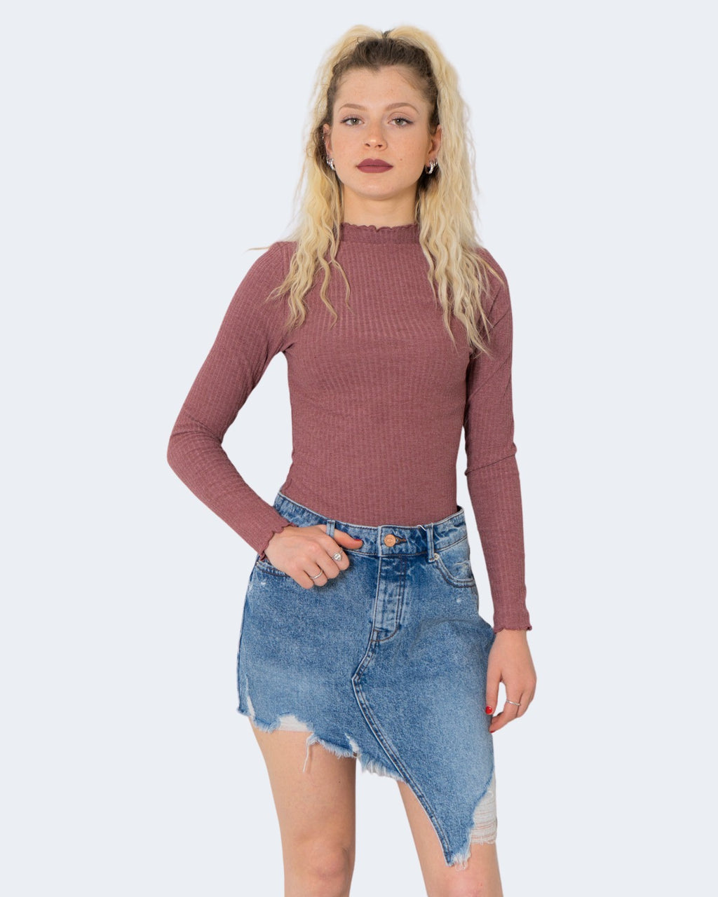 Jersey Only EMMA L/S HIGH NECK TOP NOOS JRS