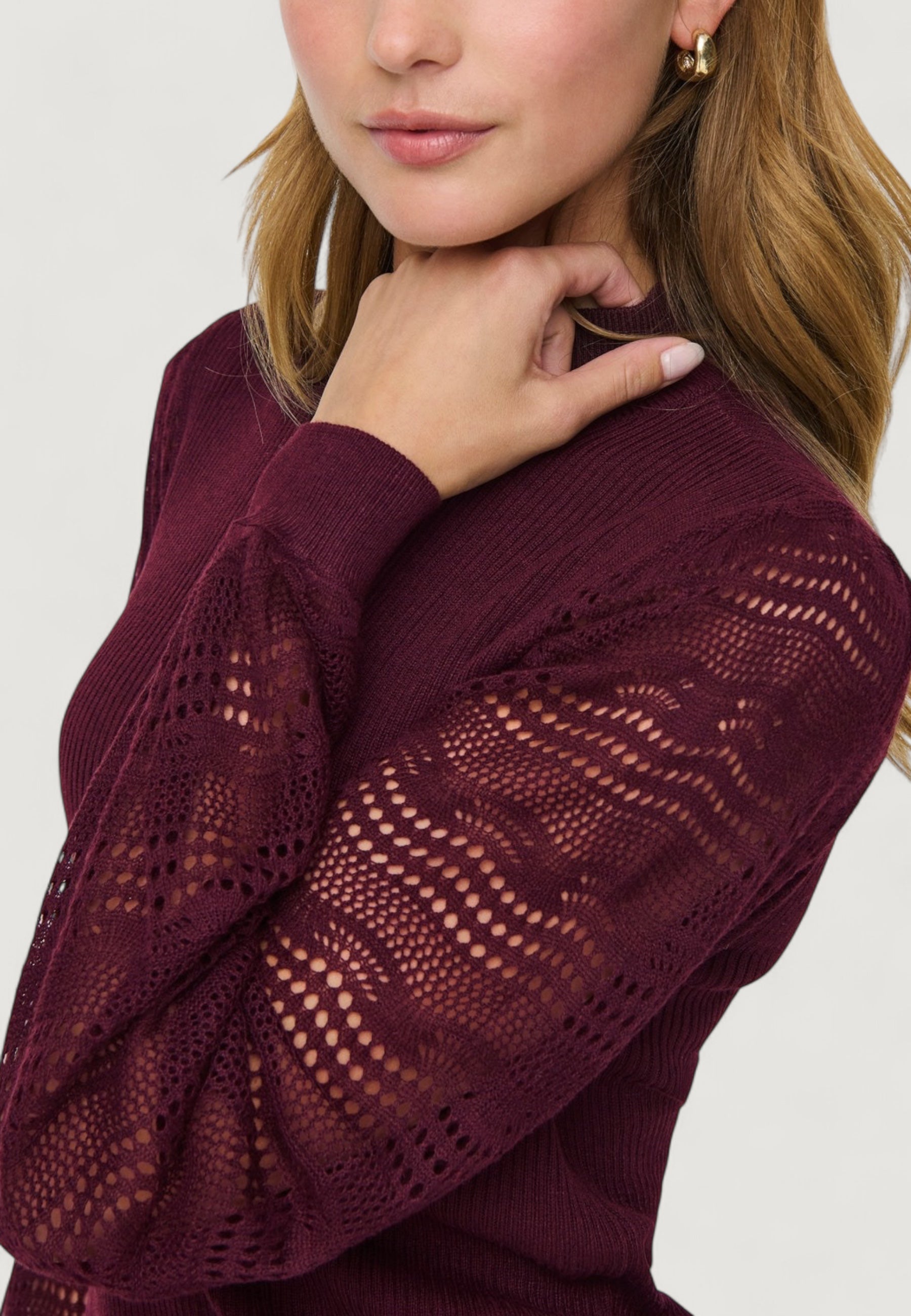 Jersey Only Onlannelina Ls Highneck Knt