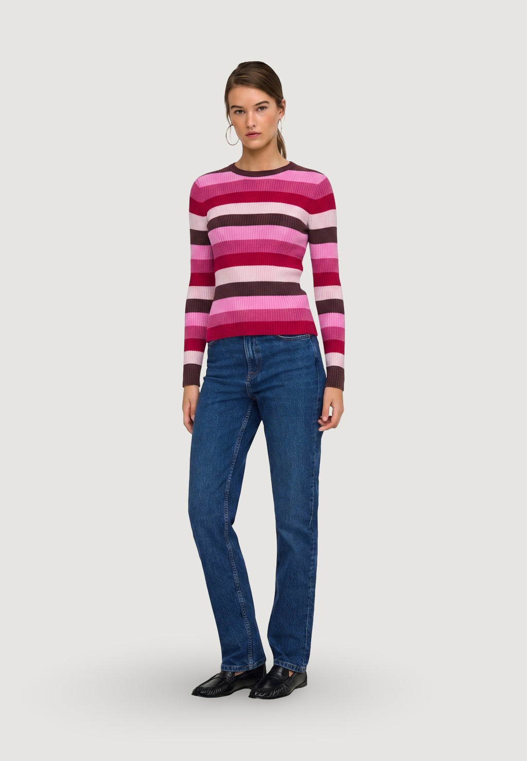 Maglia Only ONLIBI LS O-NECK RIB CC KNT
