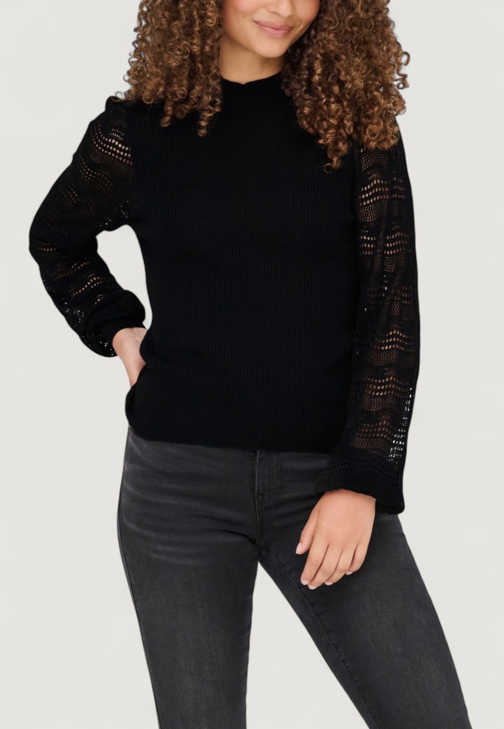 Jersey Only Onlannelina Ls Highneck Knt