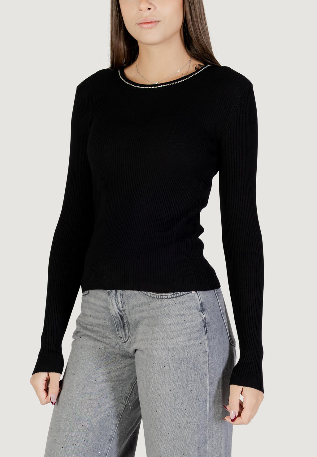 Jersey Only Onlemma Ls Bling O-Neck Knt