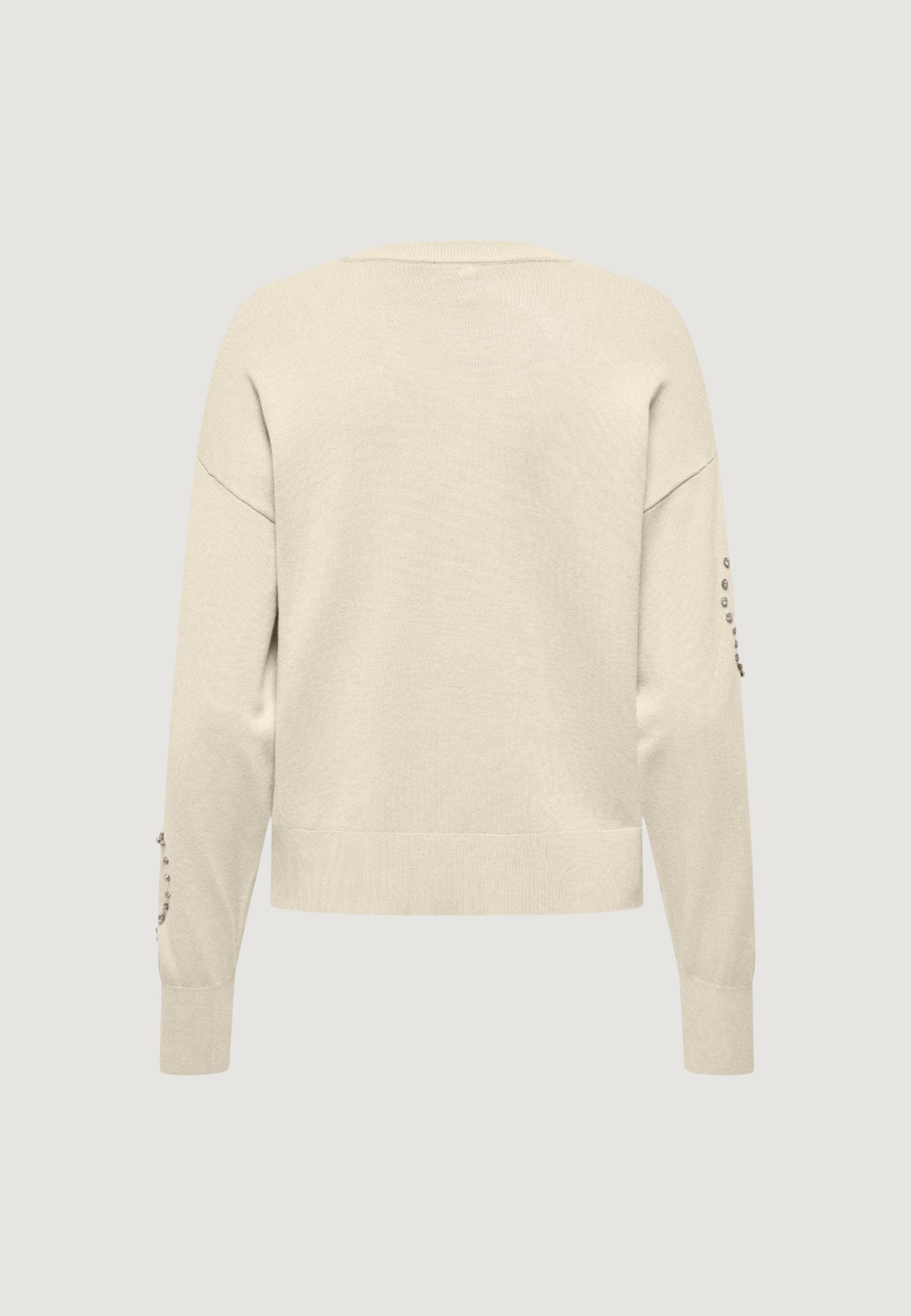 Jersey Only BEE LS HEART BLING ONECK CC KNT