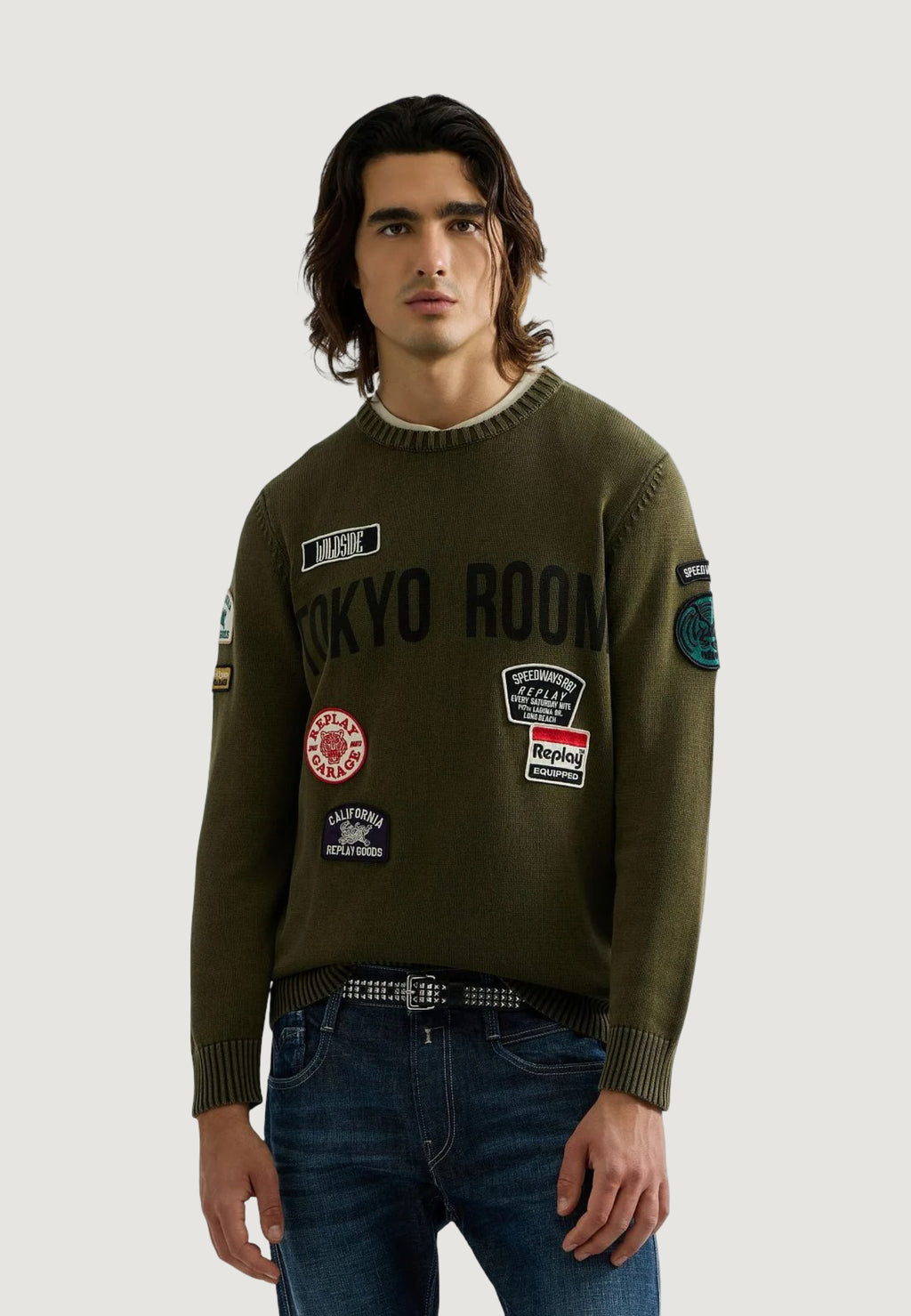 Maglia Replay COTTON GARMENT DYED + ENZHYME WASH - 8gg