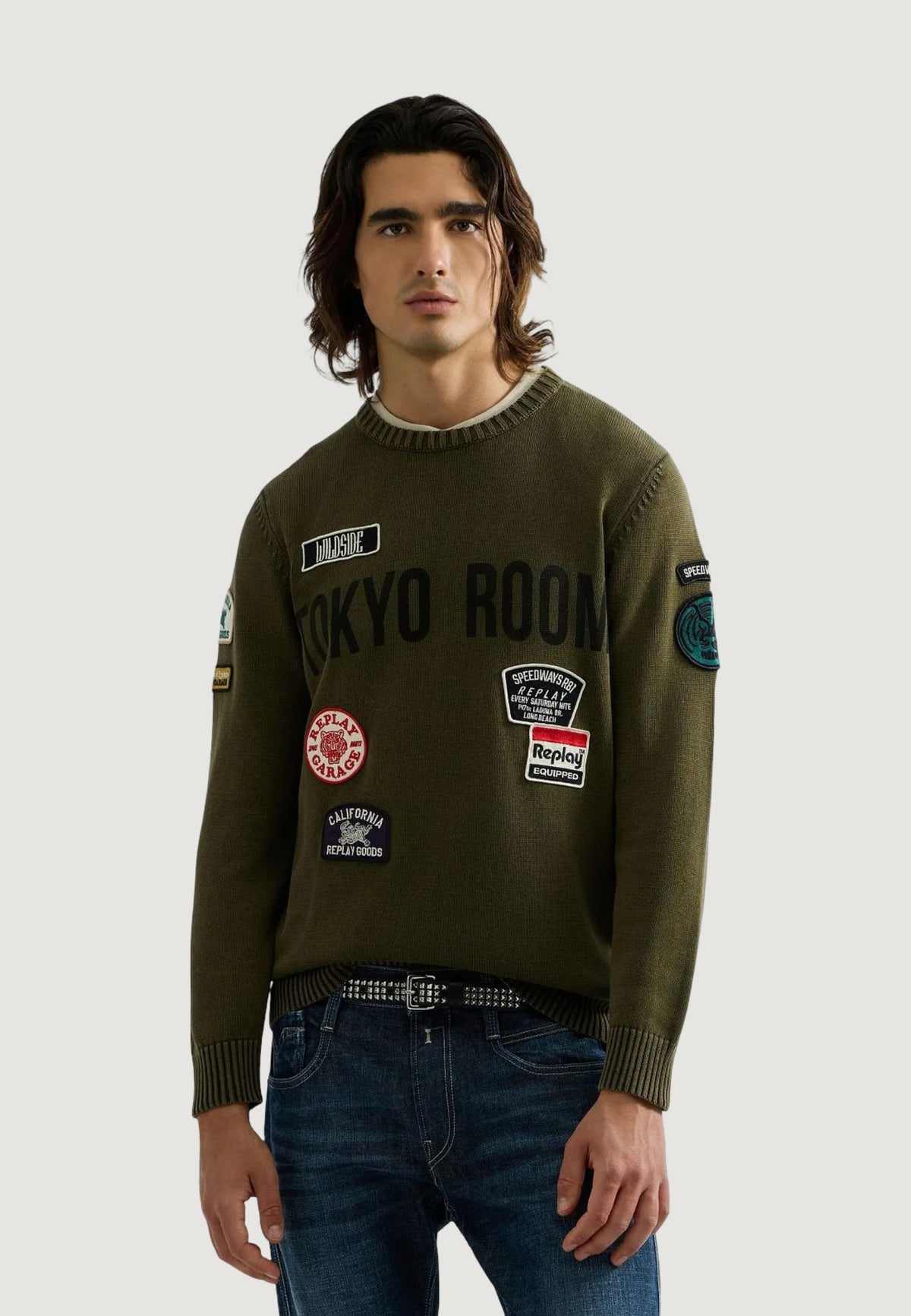 Maglia Replay COTTON GARMENT DYED + ENZHYME WASH - 8gg