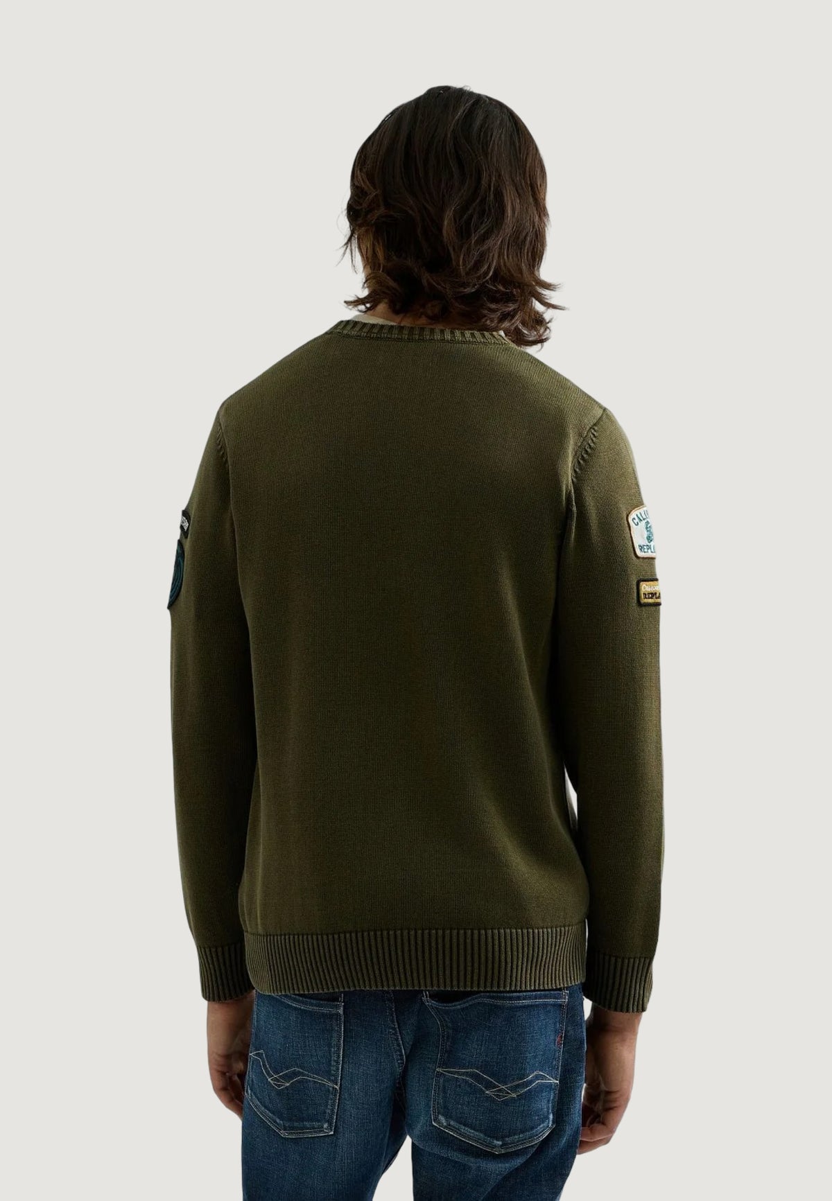 Maglia Replay COTTON GARMENT DYED + ENZHYME WASH - 8gg