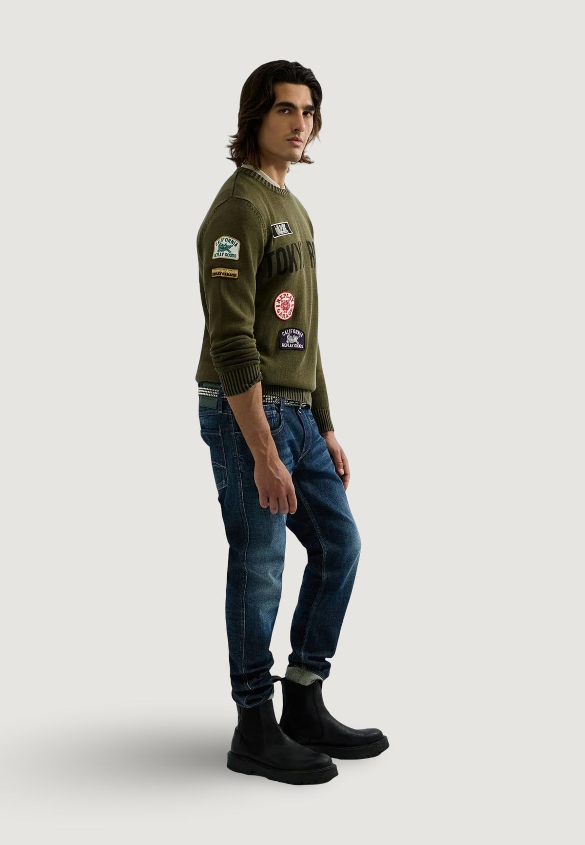 Maglia Replay COTTON GARMENT DYED + ENZHYME WASH - 8gg