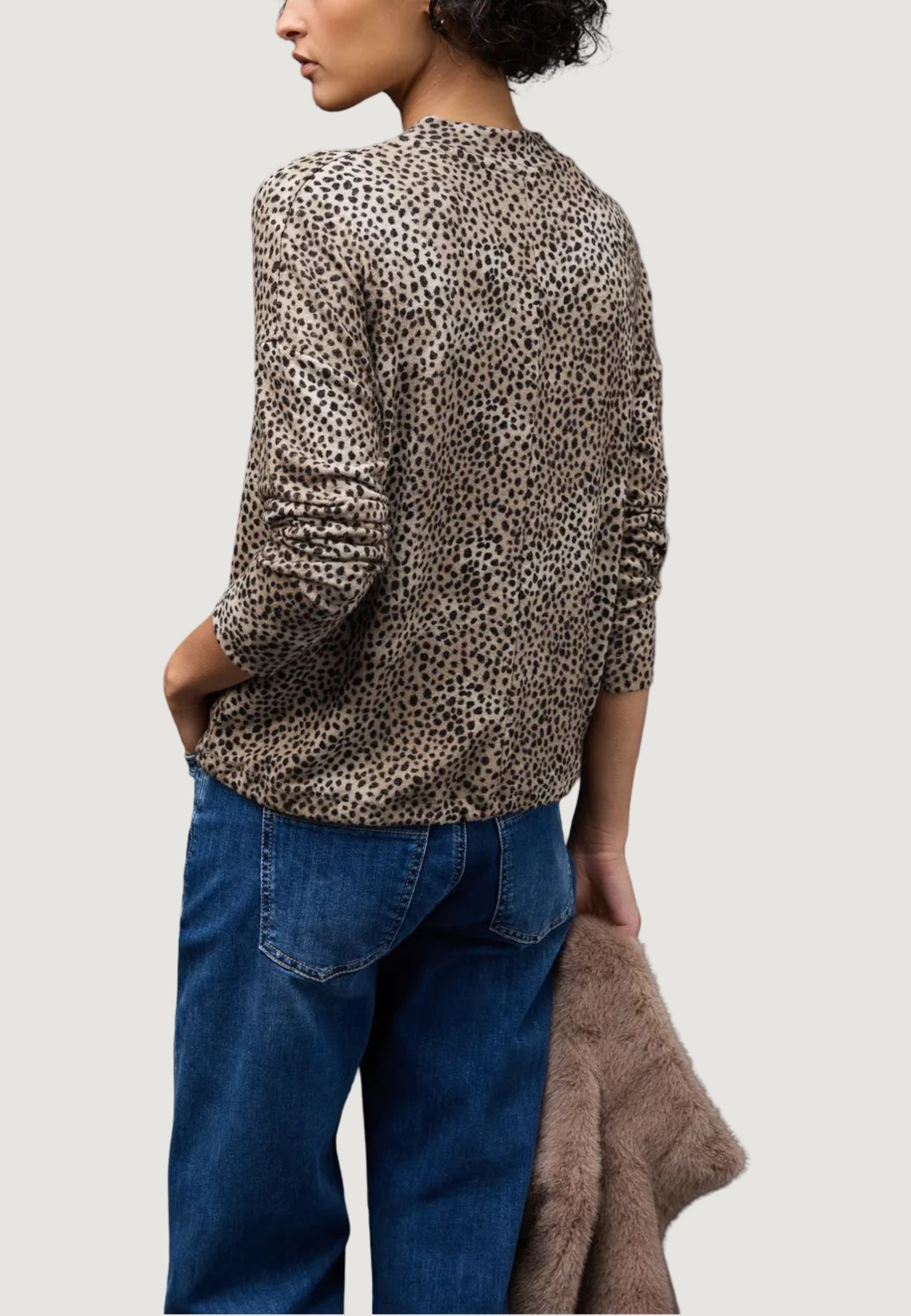 Jersey Street One LTD QR printed soft turtle neck shirt