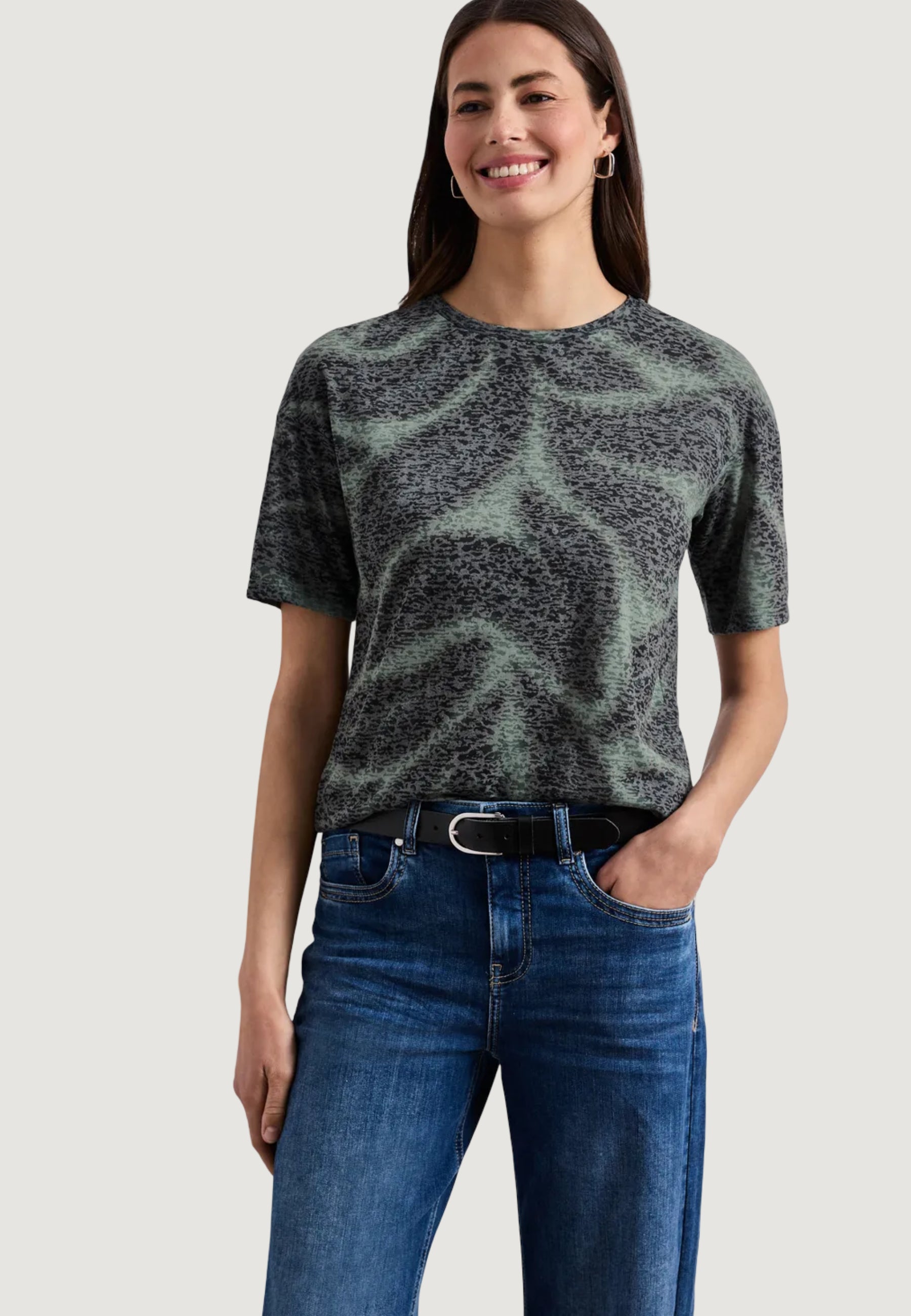 Maglia Street One LTD QR printed burn dessin shi