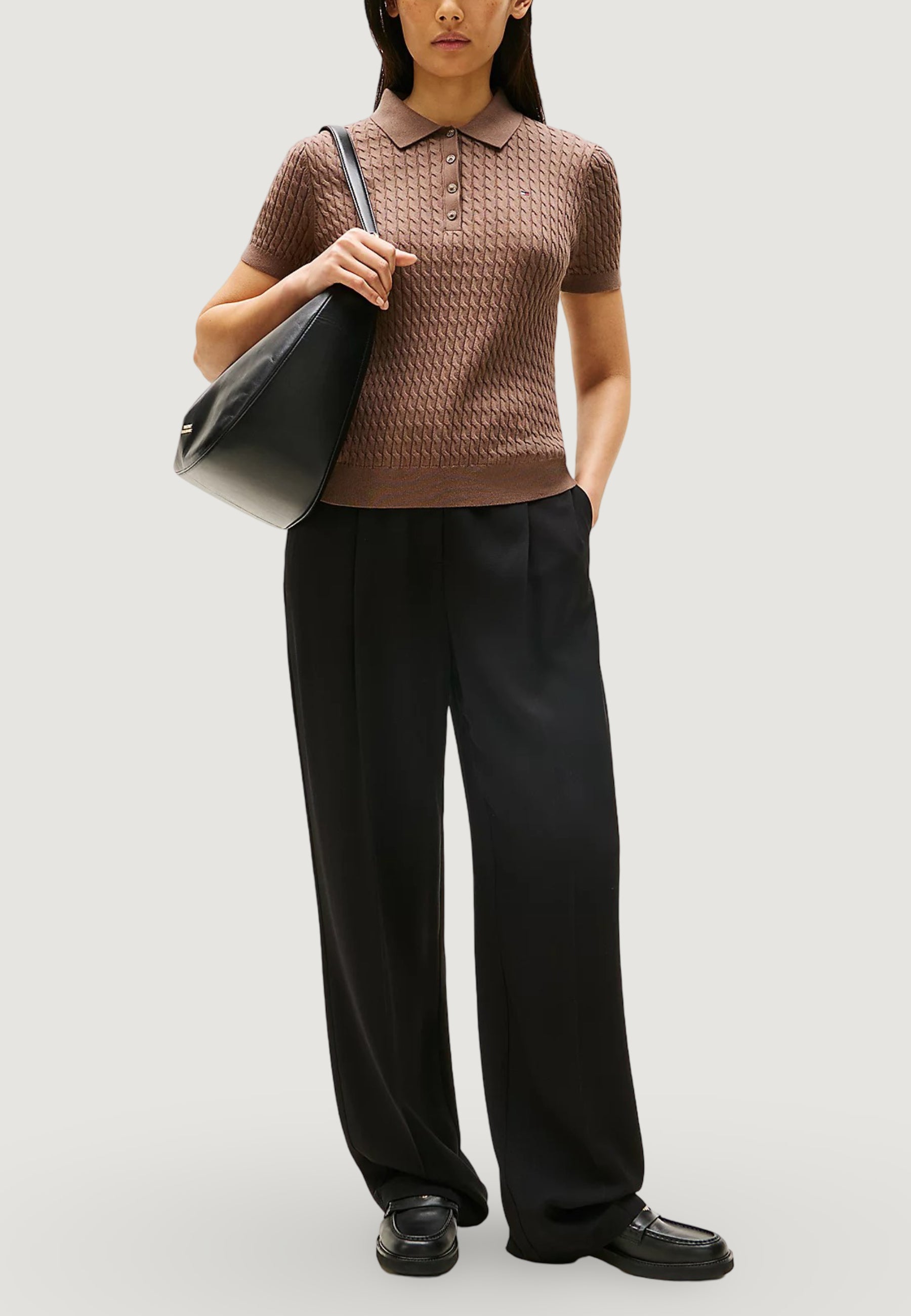 Maglia Tommy Hilfiger CO CABLE FINE GG POL