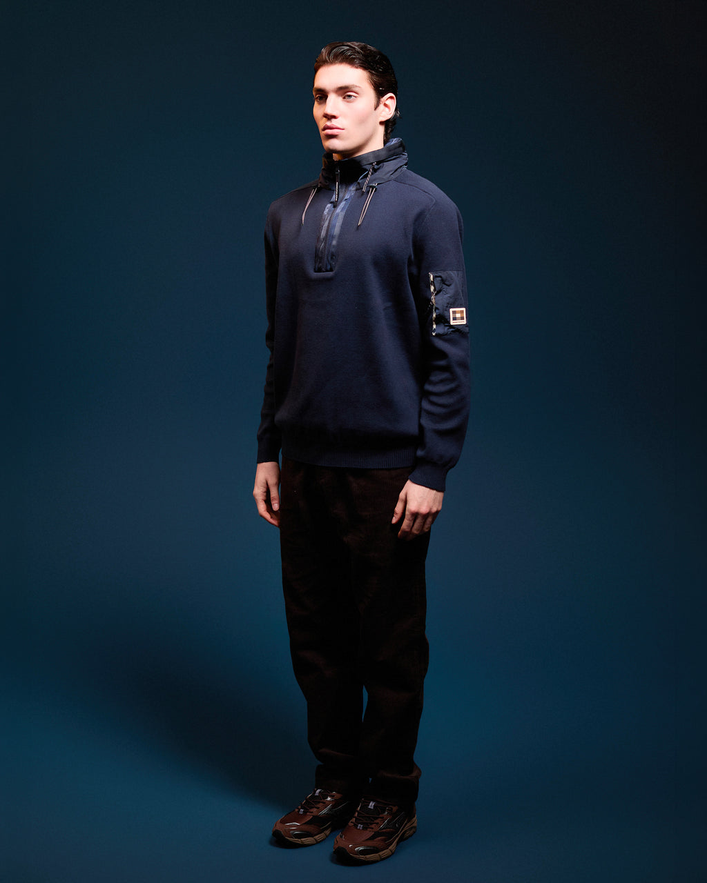 Pullover Aquascutum Active COTTON KNIT 1/4 ZIP SWEATER
