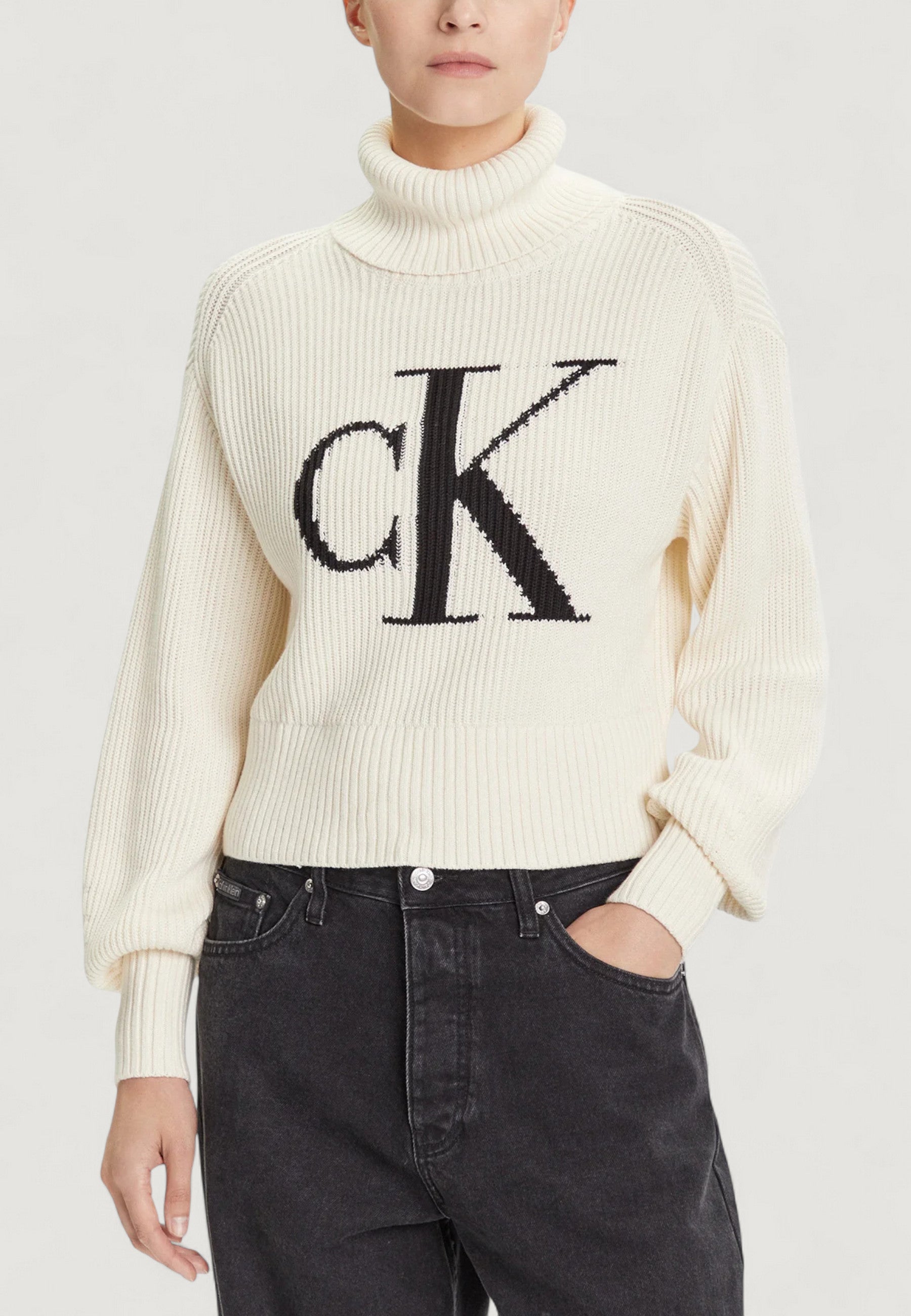 Pullover Calvin Klein Jeans BLOWN UP CK LOOSE SWEATER CONTRA