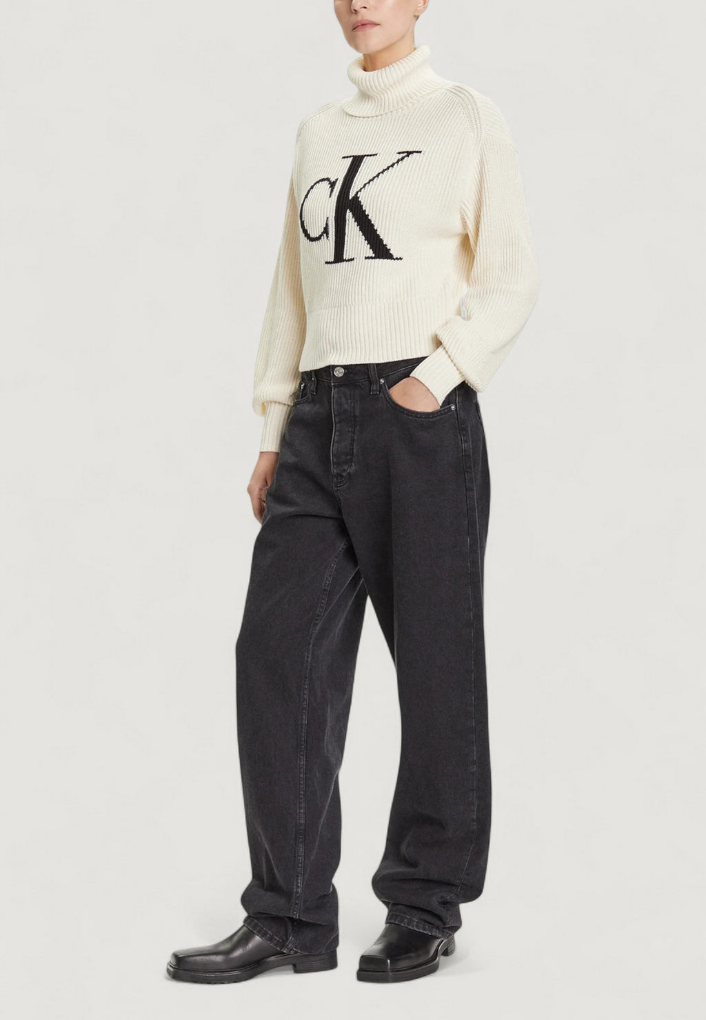 Pullover Calvin Klein Jeans BLOWN UP CK LOOSE SWEATER CONTRA
