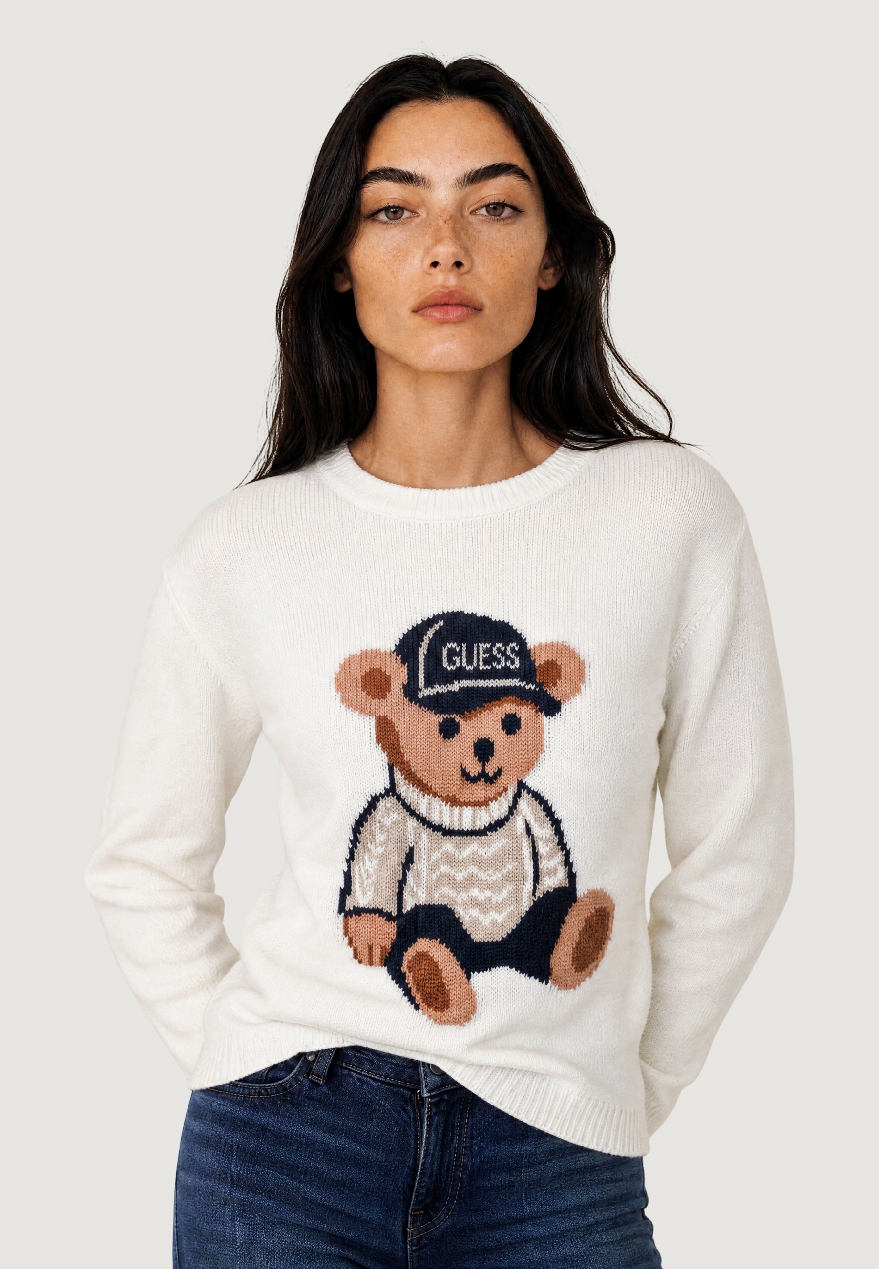 Maglione Guess LS CN ALICIA BEAR SW