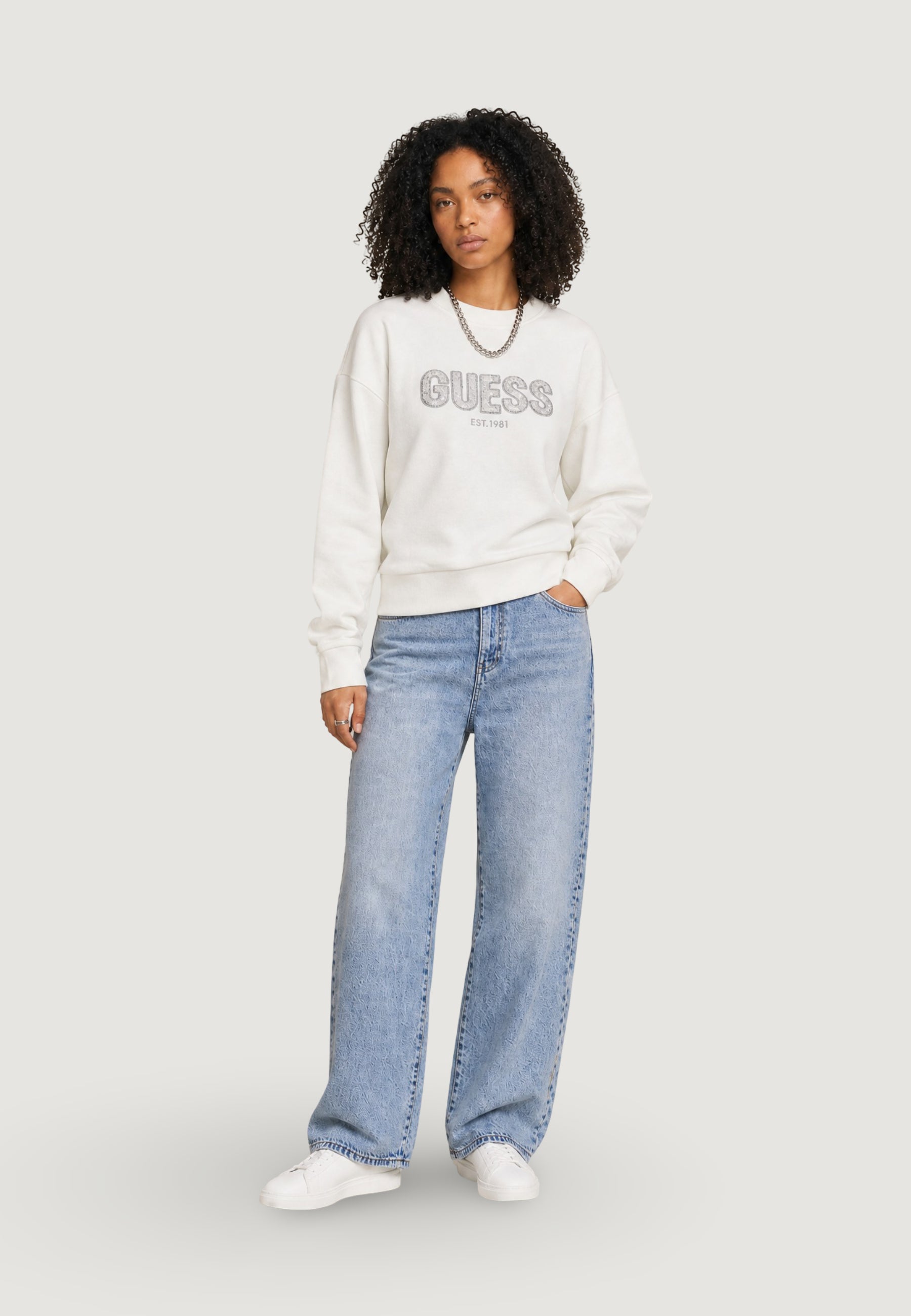 Pullover Guess LS CN MADELINE LOGO