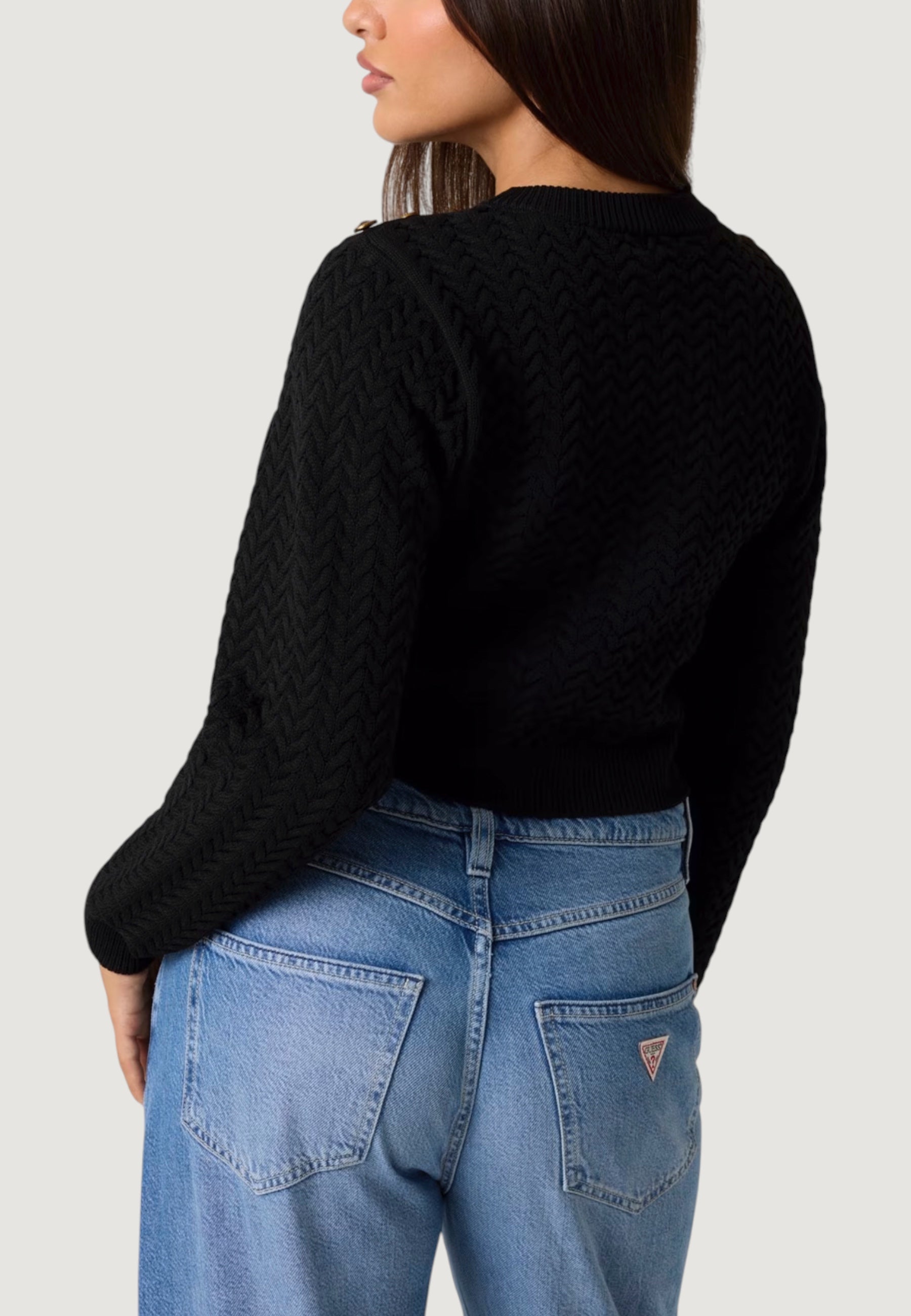 Maglione Guess LS CN LOGO BUTTON REONA SWTR