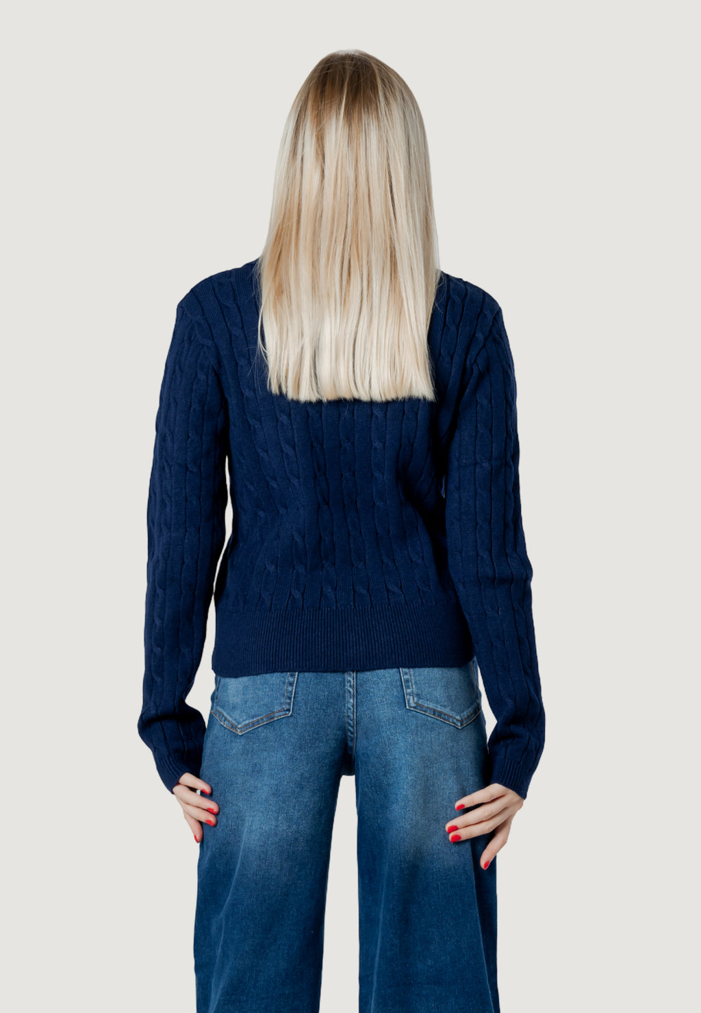 Maglione I am ortensia CABLE POLO KNIT