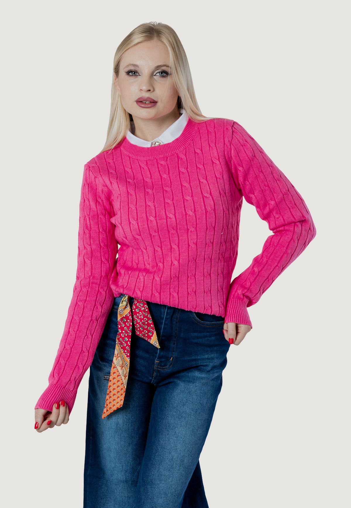 Maglione I am ortensia CABLE CREW KNIT
