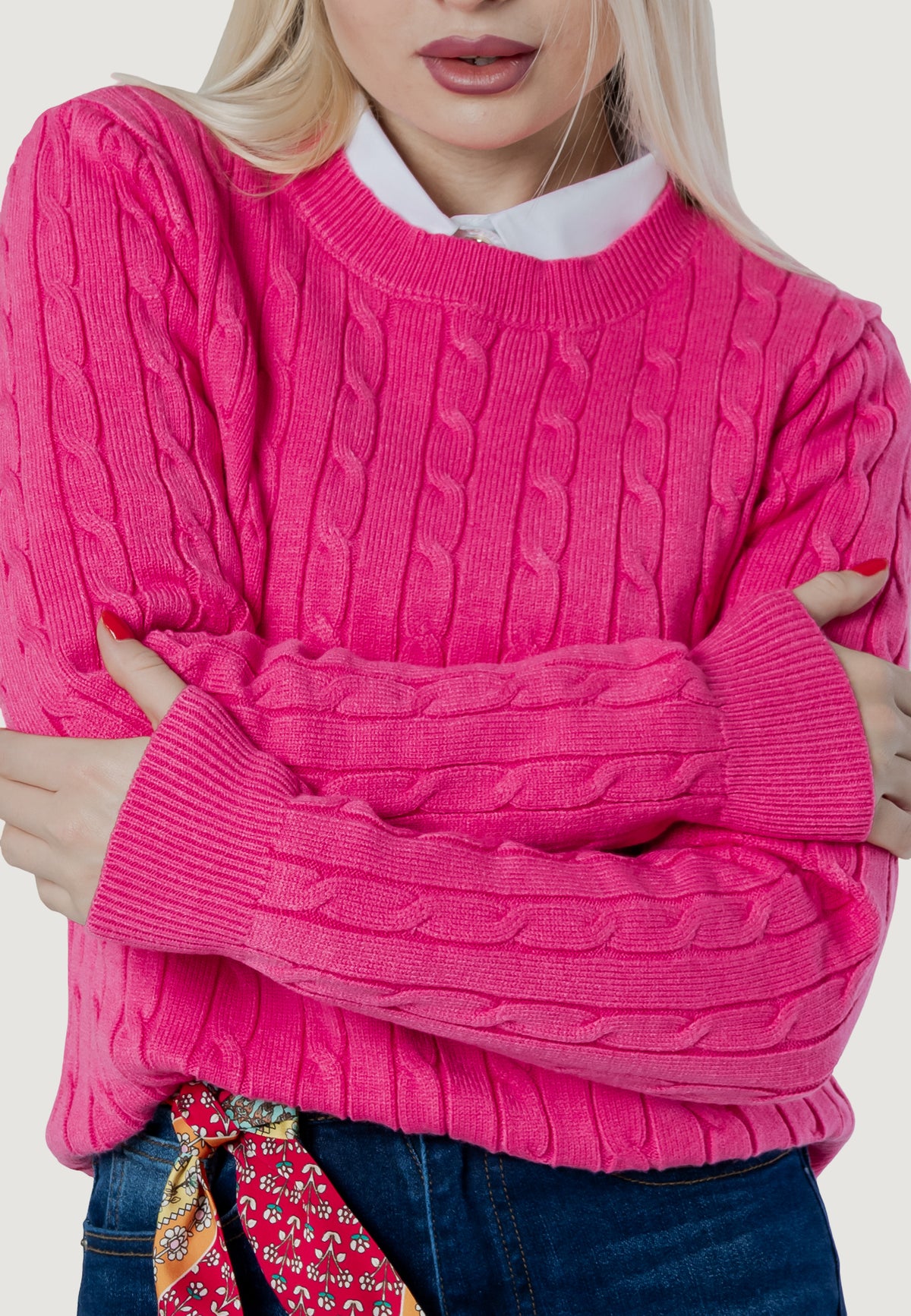 Maglione I am ortensia CABLE CREW KNIT