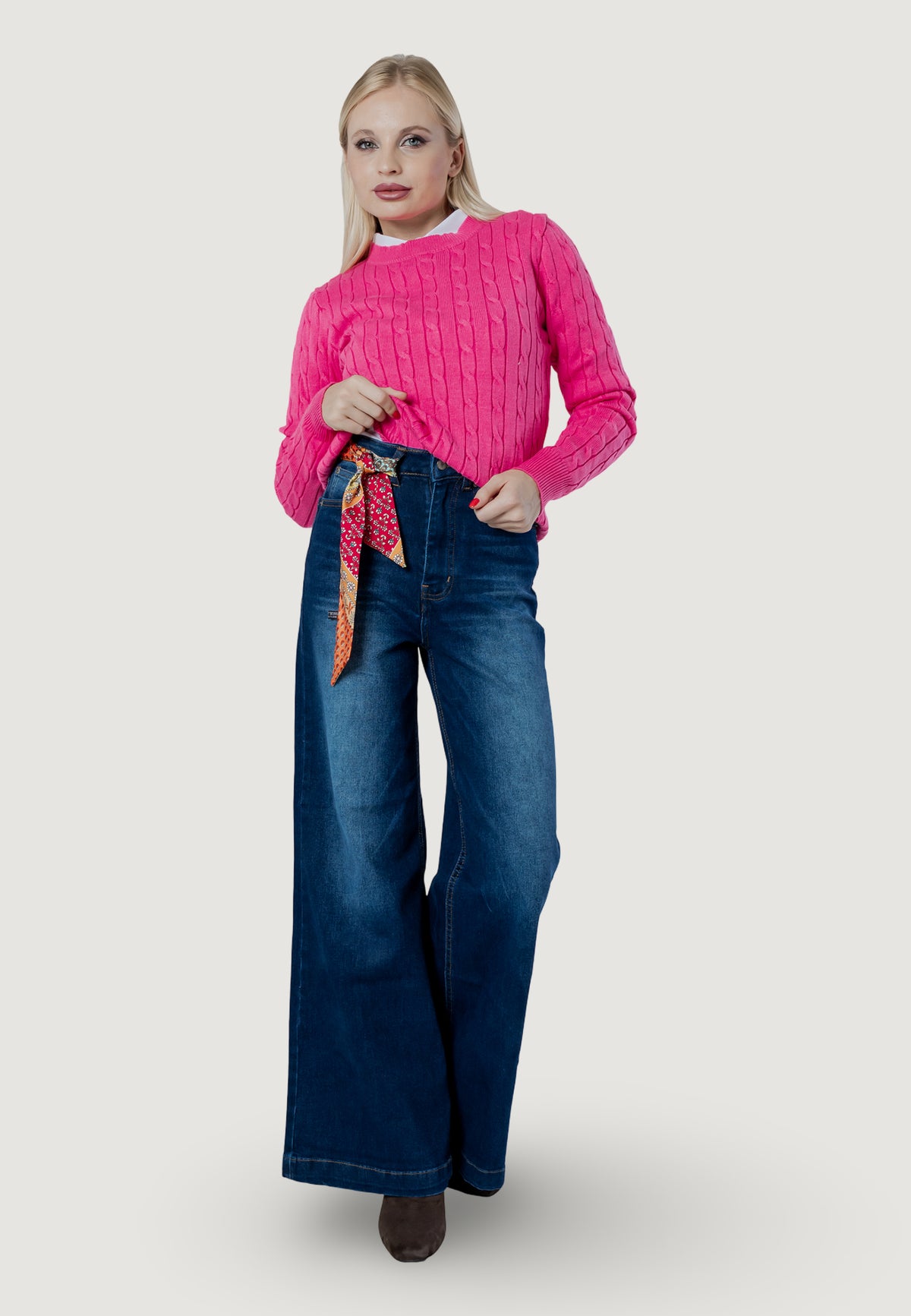Maglione I am ortensia CABLE CREW KNIT