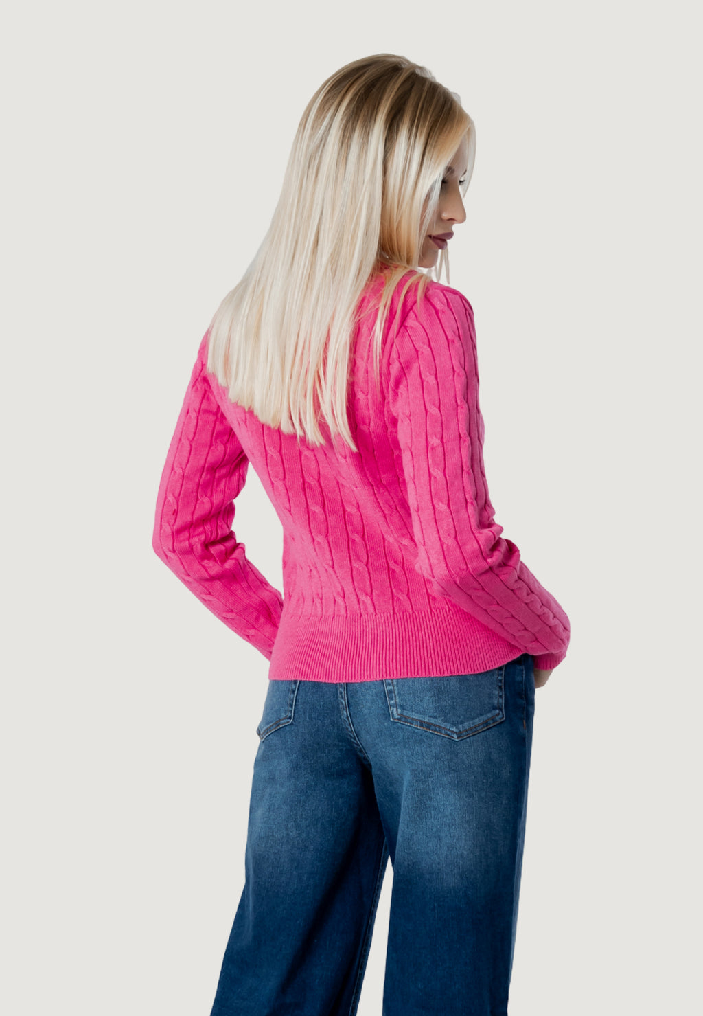 Maglione I am ortensia CABLE POLO KNIT