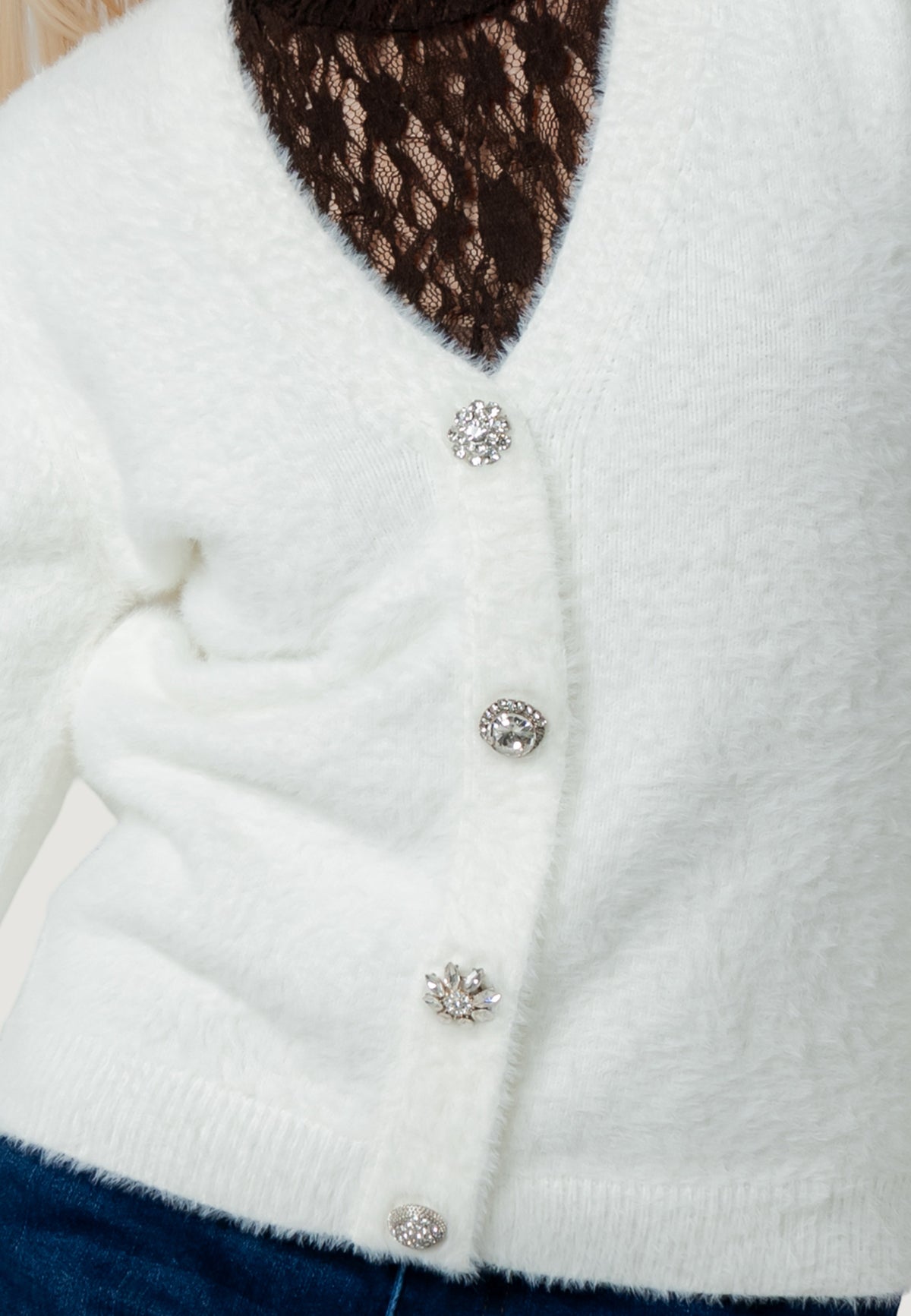 Maglione I am lotus FLUFFY CARDIGAN