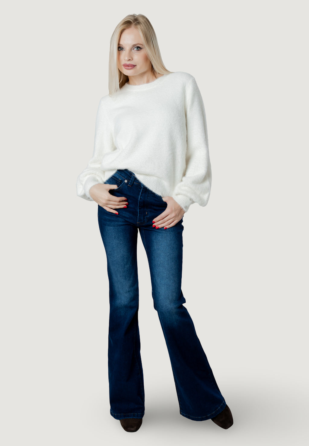 Maglione I am lotus FLUFFY CREW KNIT