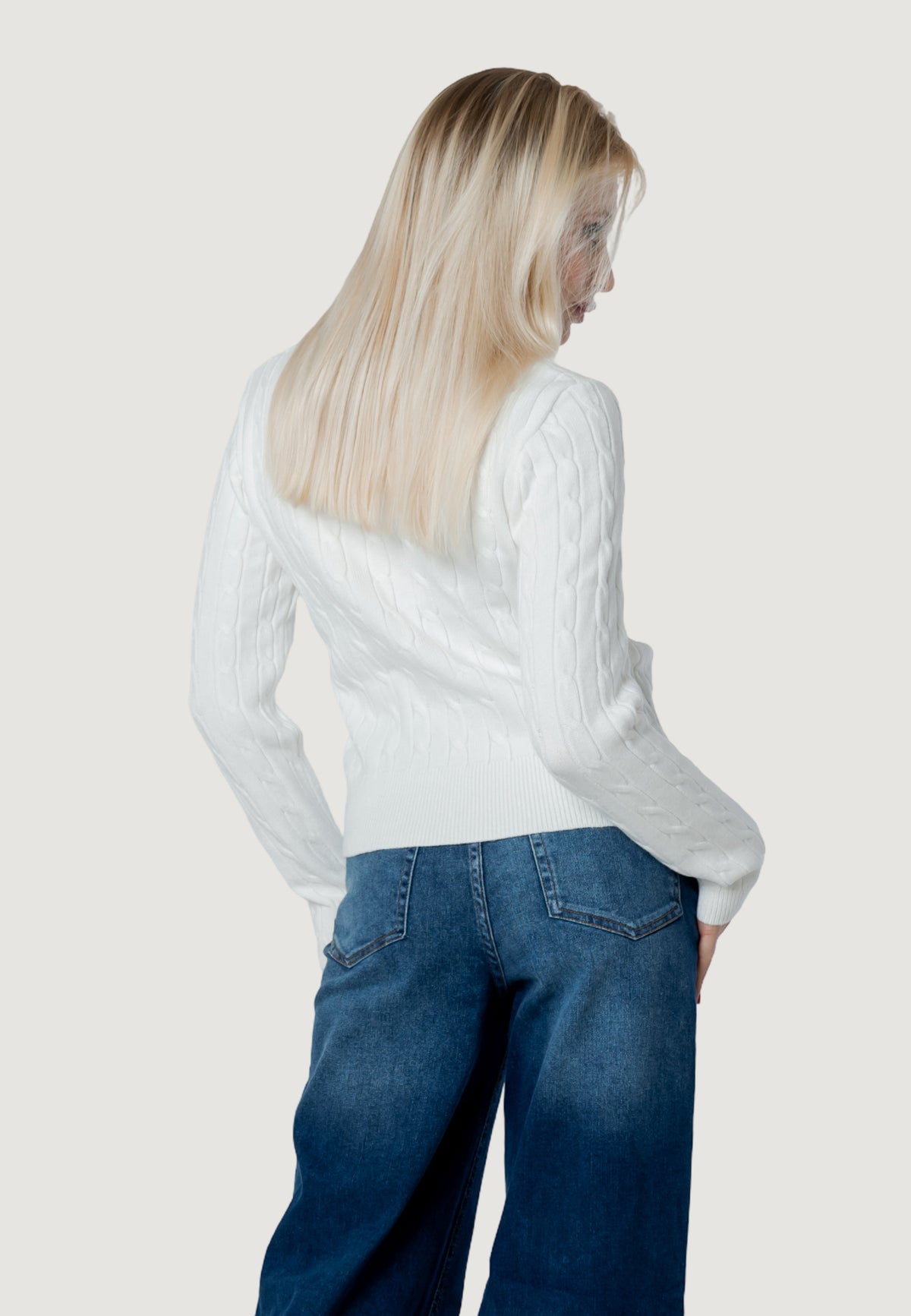 Maglione I am ortensia CABLE POLO KNIT