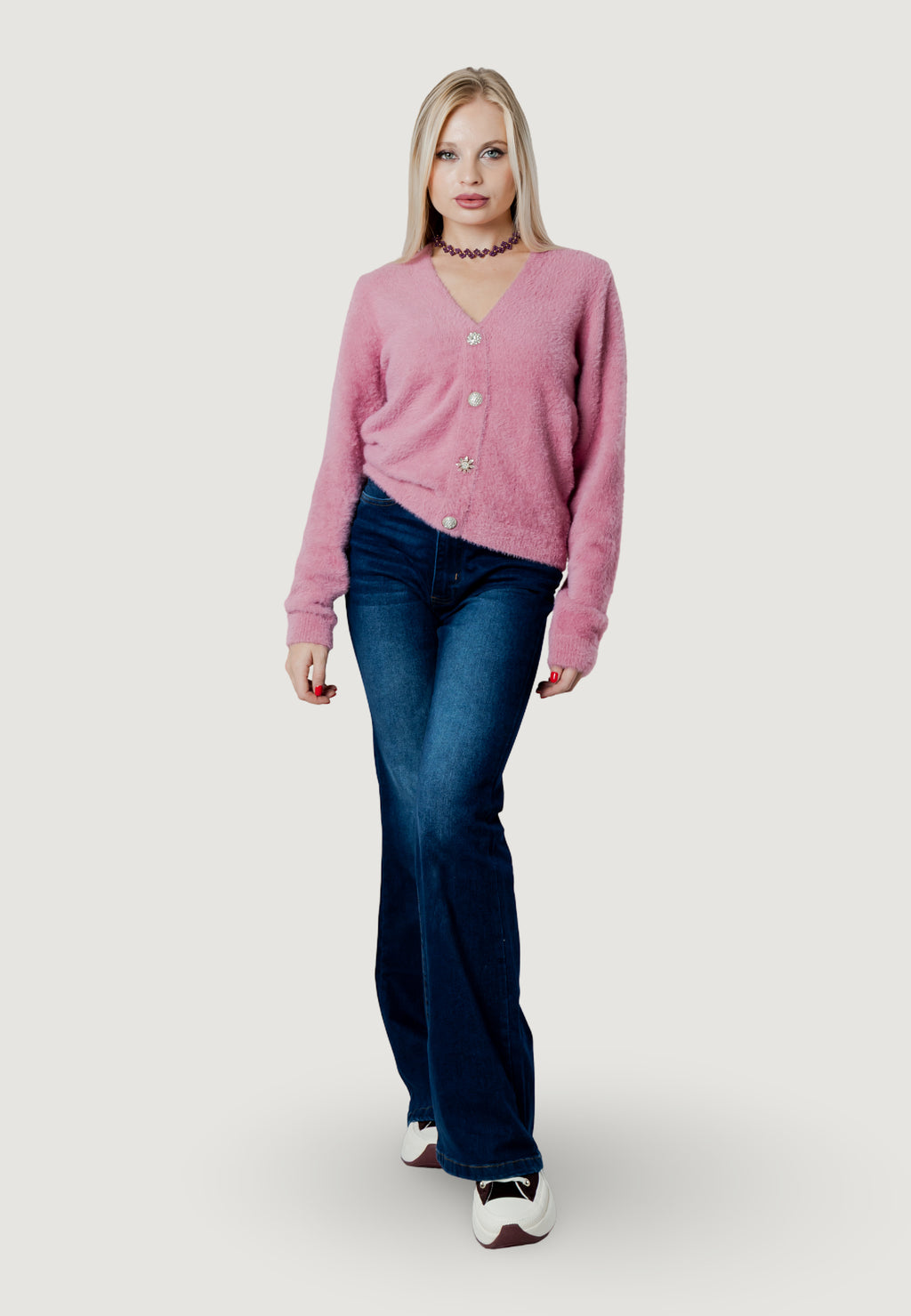 Maglione I am lotus FLUFFY CARDIGAN