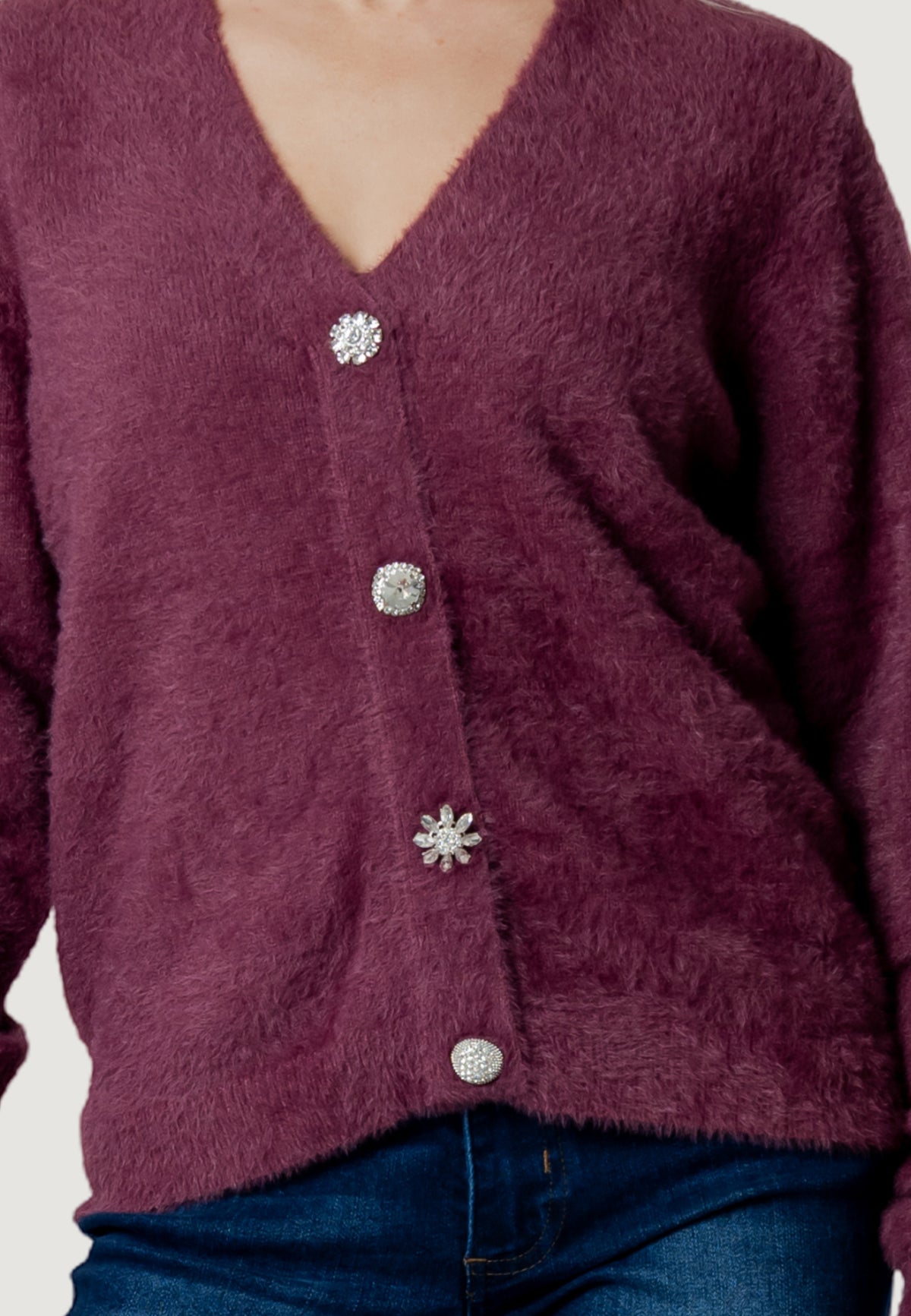 Maglione I am lotus FLUFFY CARDIGAN