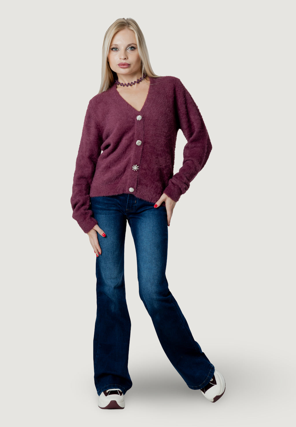 Maglione I am lotus FLUFFY CARDIGAN