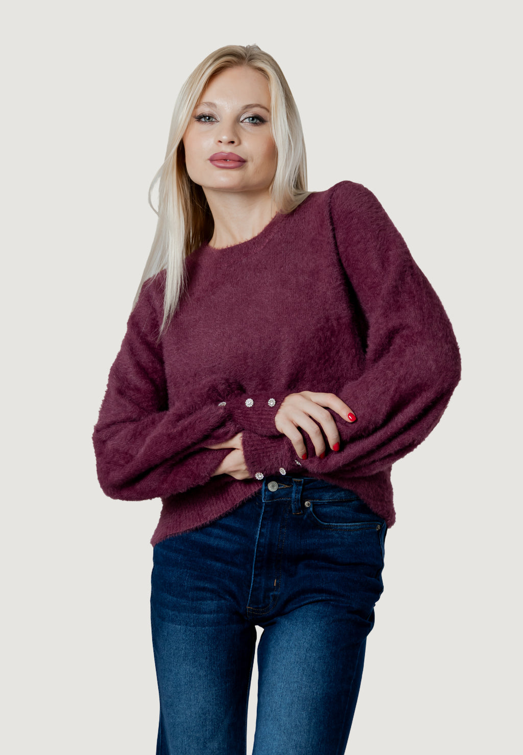 Maglione I am lotus FLUFFY CREW KNIT
