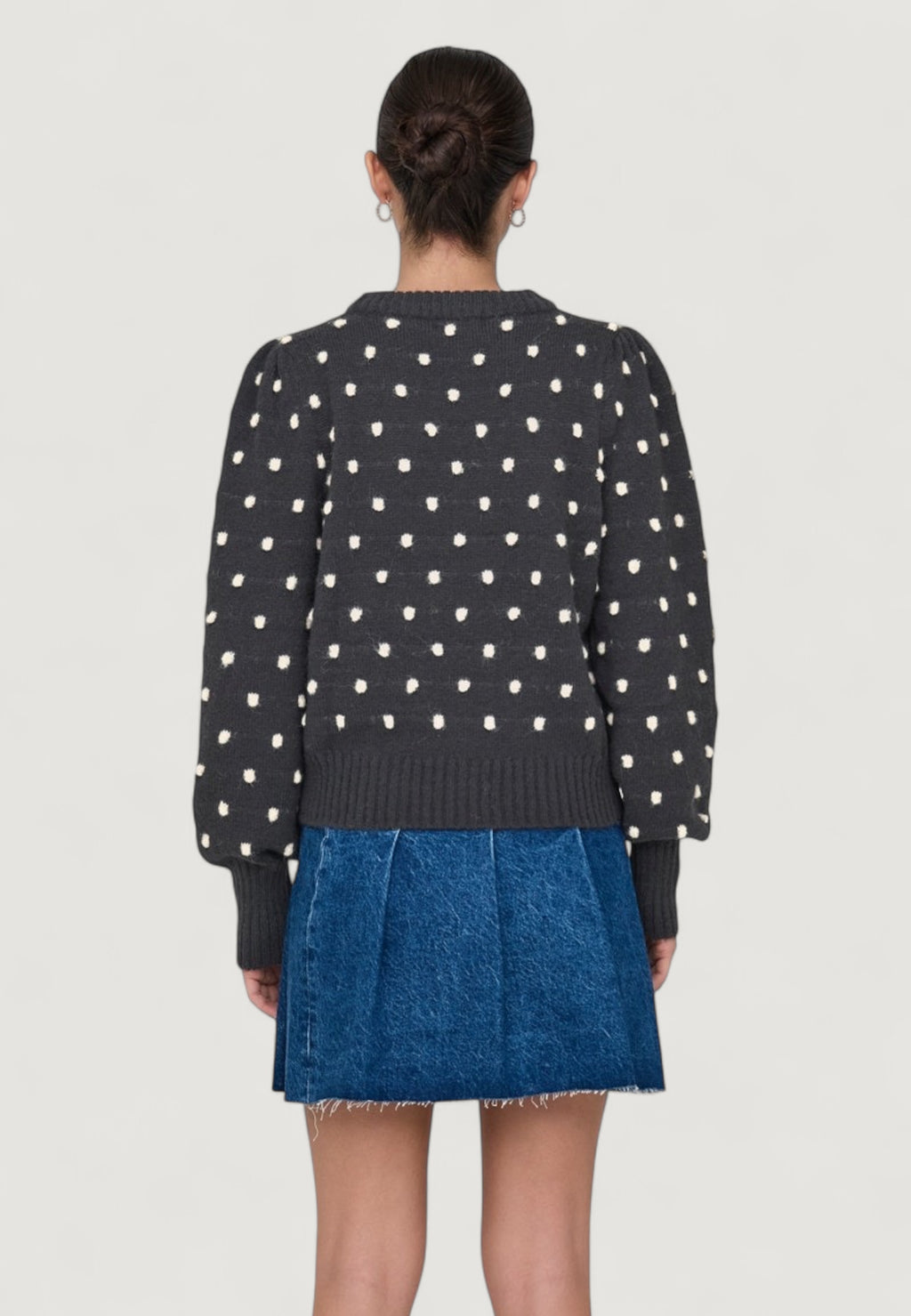Maglione Jacqueline de Yong JDYSIGRID LIFE L/S ONECK PUFFDOT PUL KNT