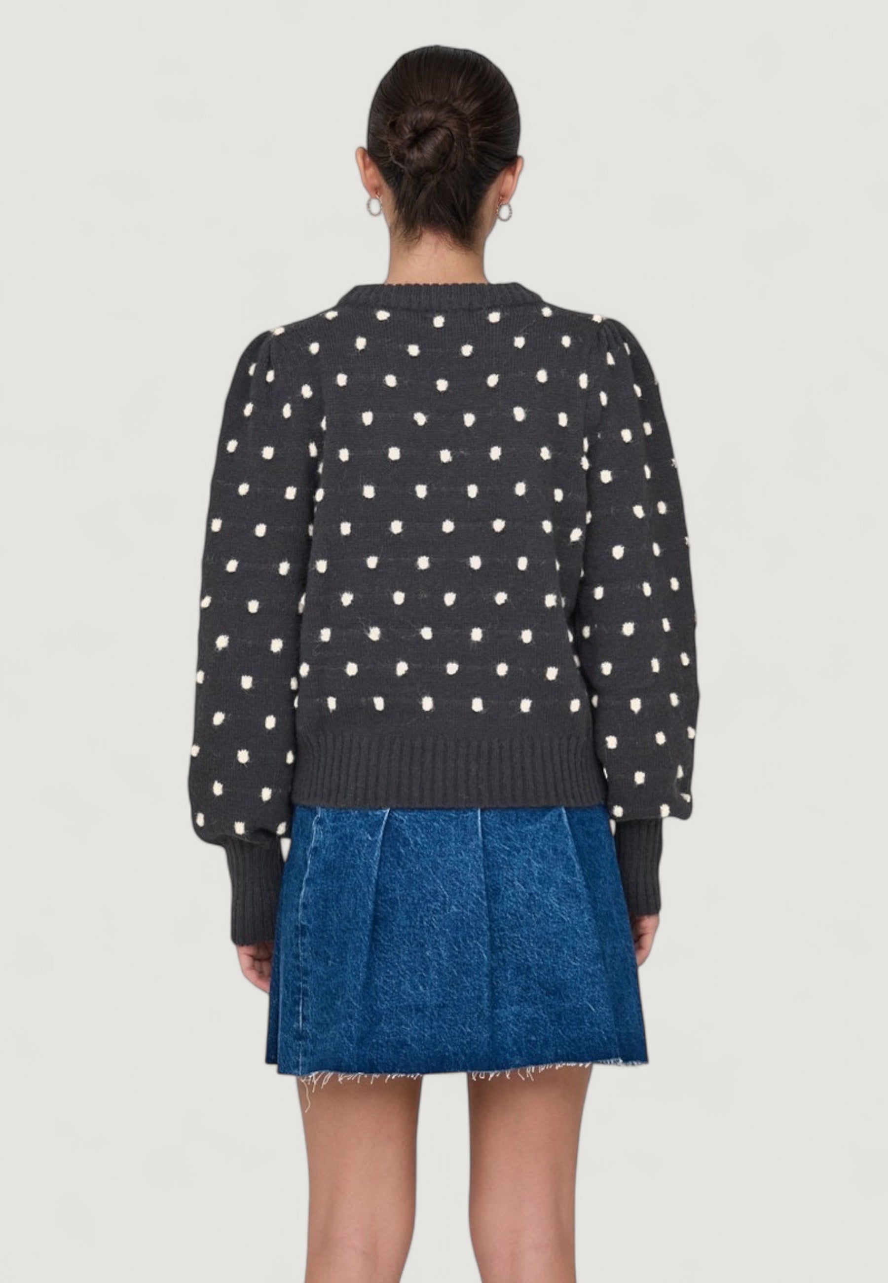 Maglione Jacqueline de Yong JDYSIGRID LIFE L/S ONECK PUFFDOT PUL KNT