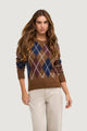Pullover Jacqueline de Yong Jdyreese L/S O-Neck Argyle Pullover Knt