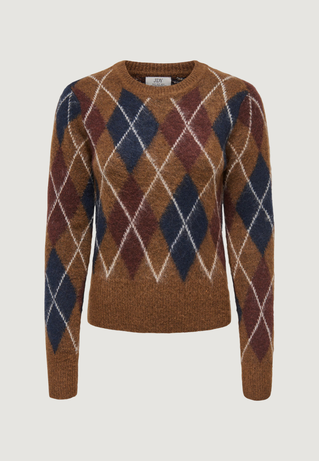 Pullover Jacqueline de Yong Jdyreese L/S O-Neck Argyle Pullover Knt
