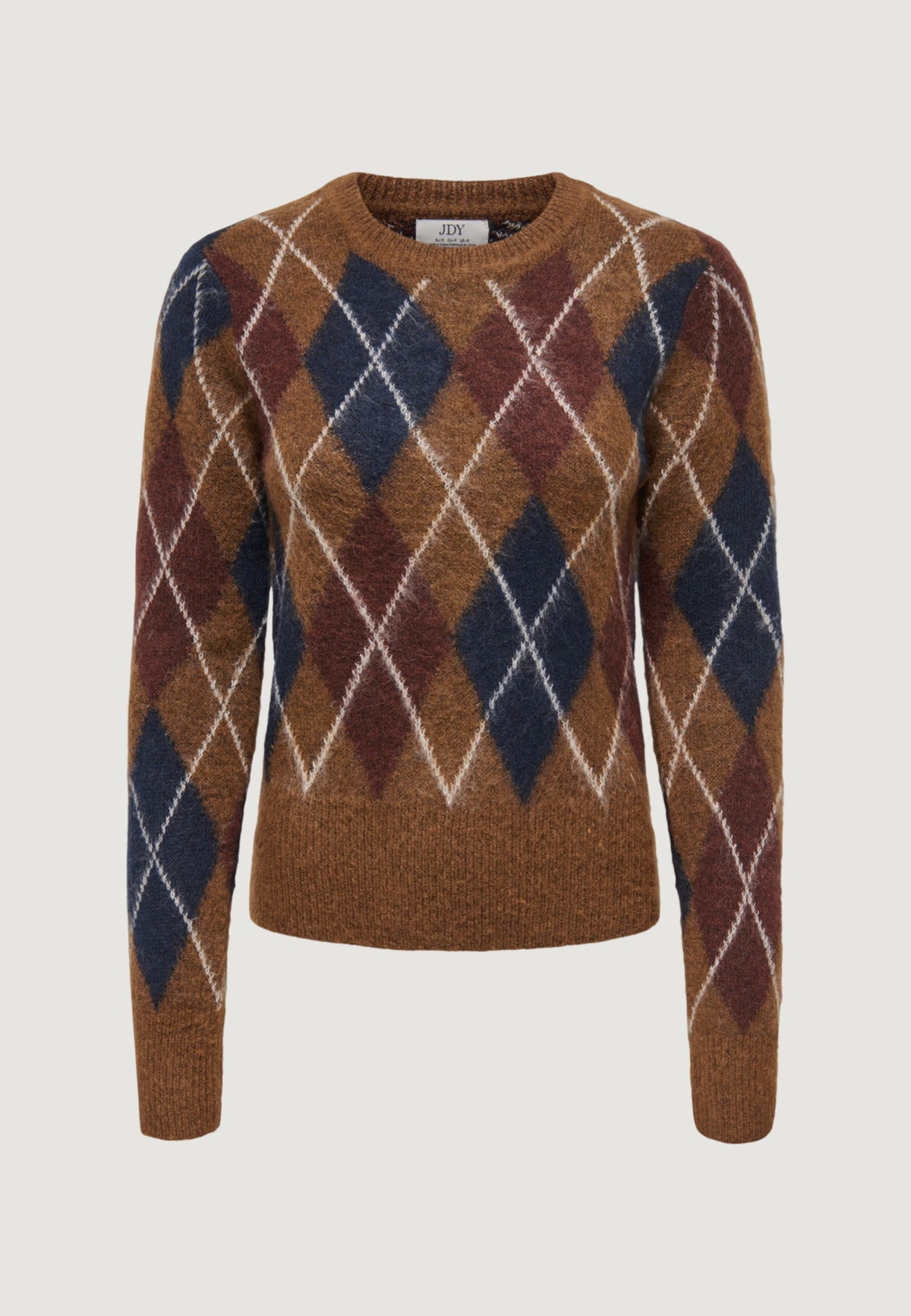 Pullover Jacqueline de Yong Jdyreese L/S O-Neck Argyle Pullover Knt