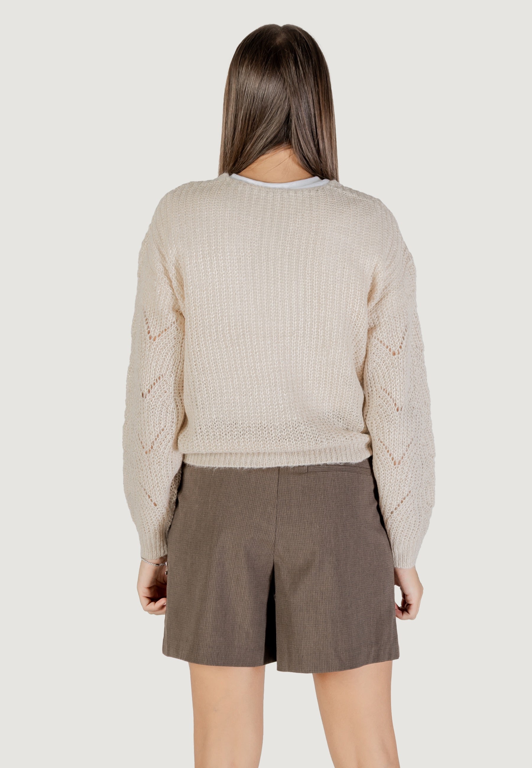 Maglione Jacqueline de Yong JDYBADUT L/S V-NECK STRUC GLITT PULL KNT
