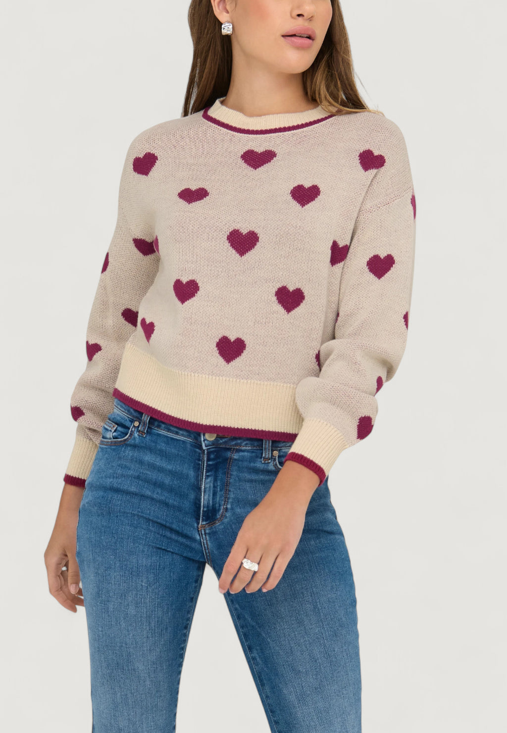 Maglione Jacqueline de Yong Jdyromance L/S Jacq. Pullover Knt Noos