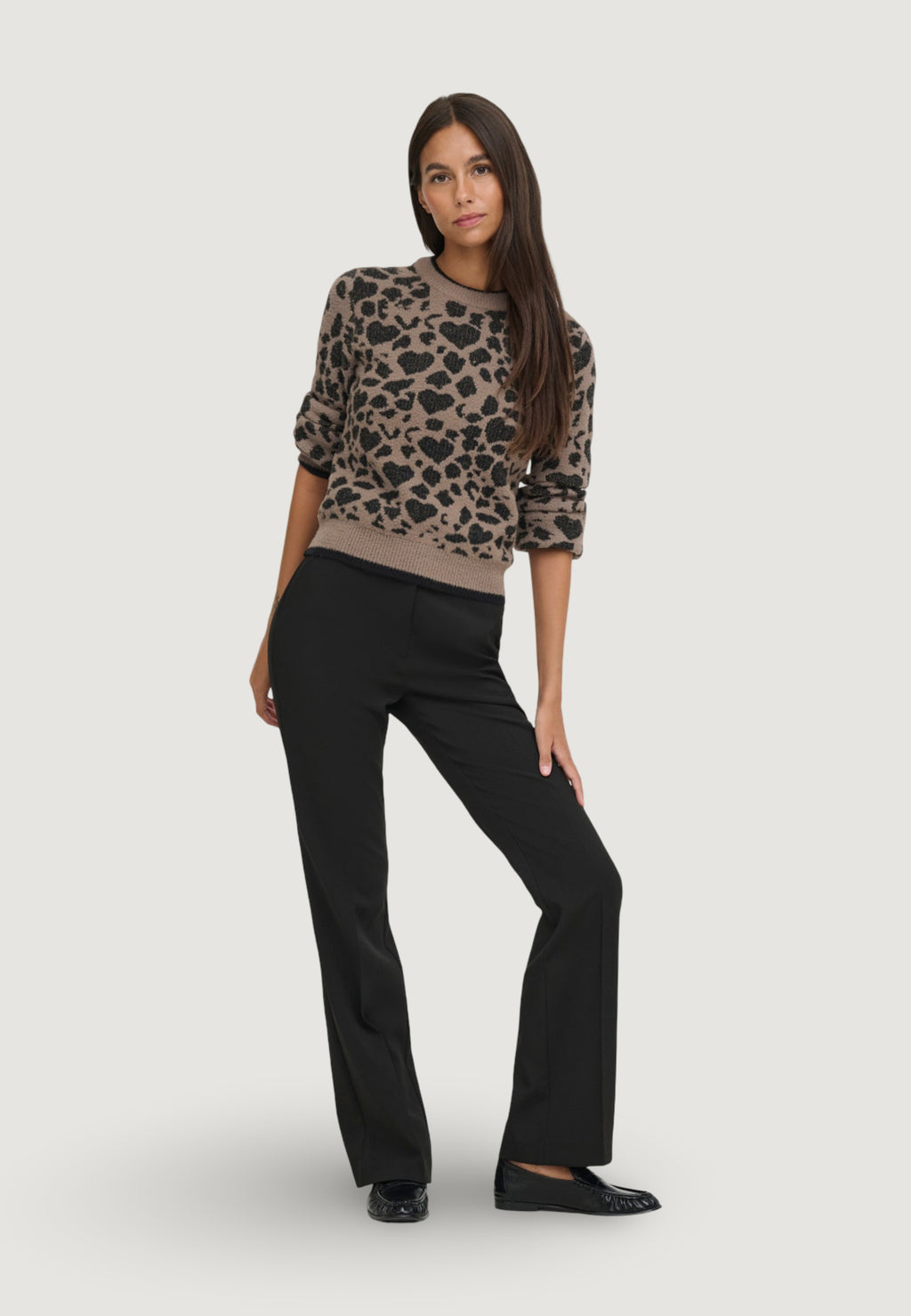 Pullover Jacqueline de Yong JDYLORRAINE ANIMAL L/S PULLOVER KNT