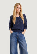 Pullover Jacqueline de Yong JDYBADUT L/S V-NECK STRUC GLITT PULL KNT