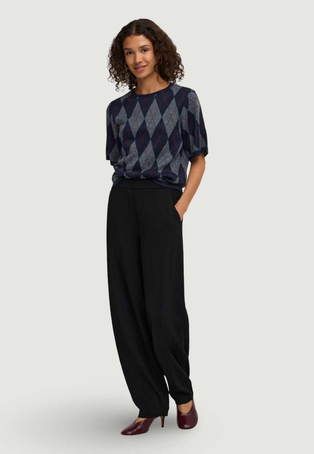 Pullover Jacqueline de Yong Jdymaggy S/S Argyle  Pullover Knt
