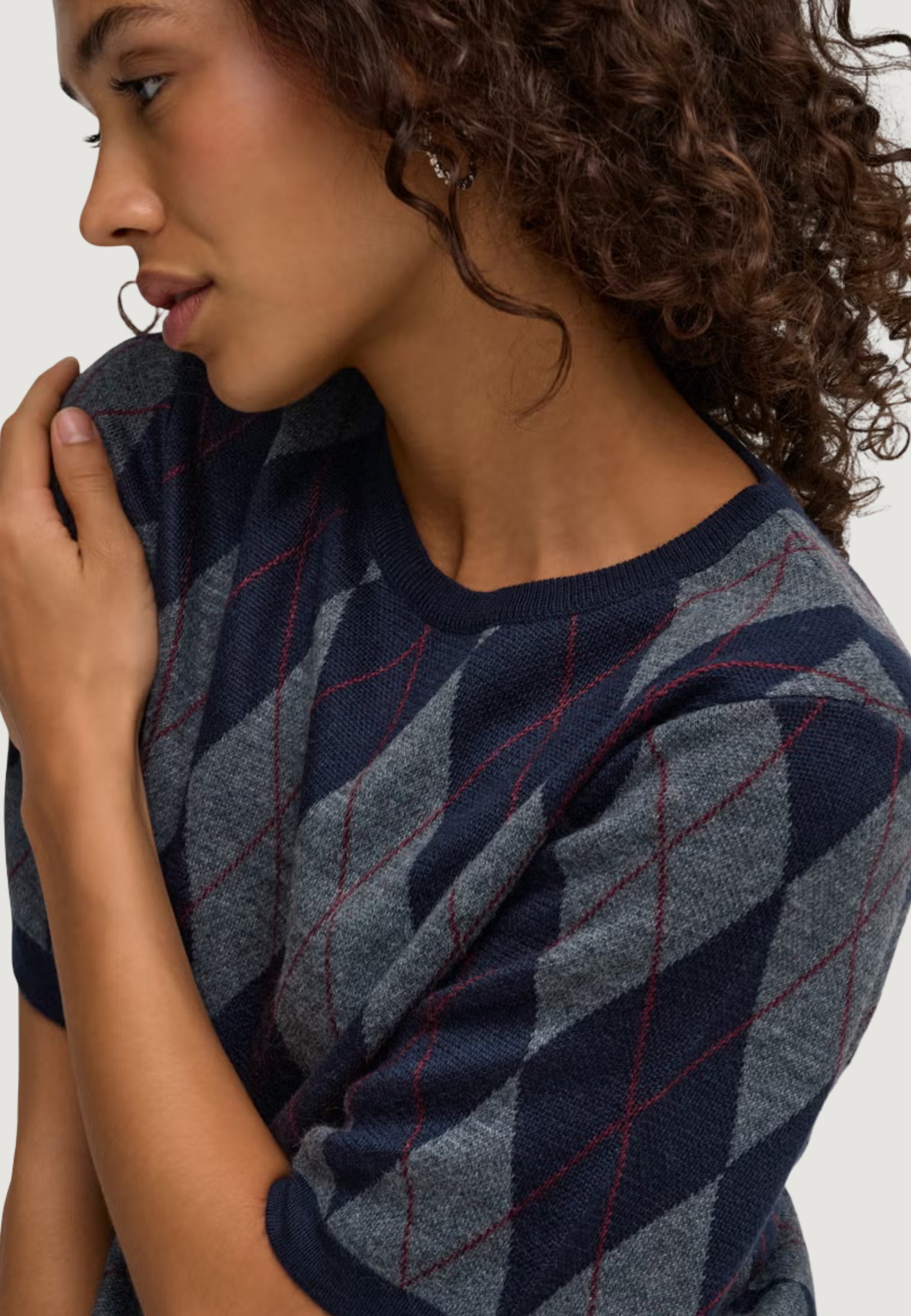 Pullover Jacqueline de Yong Jdymaggy S/S Argyle  Pullover Knt