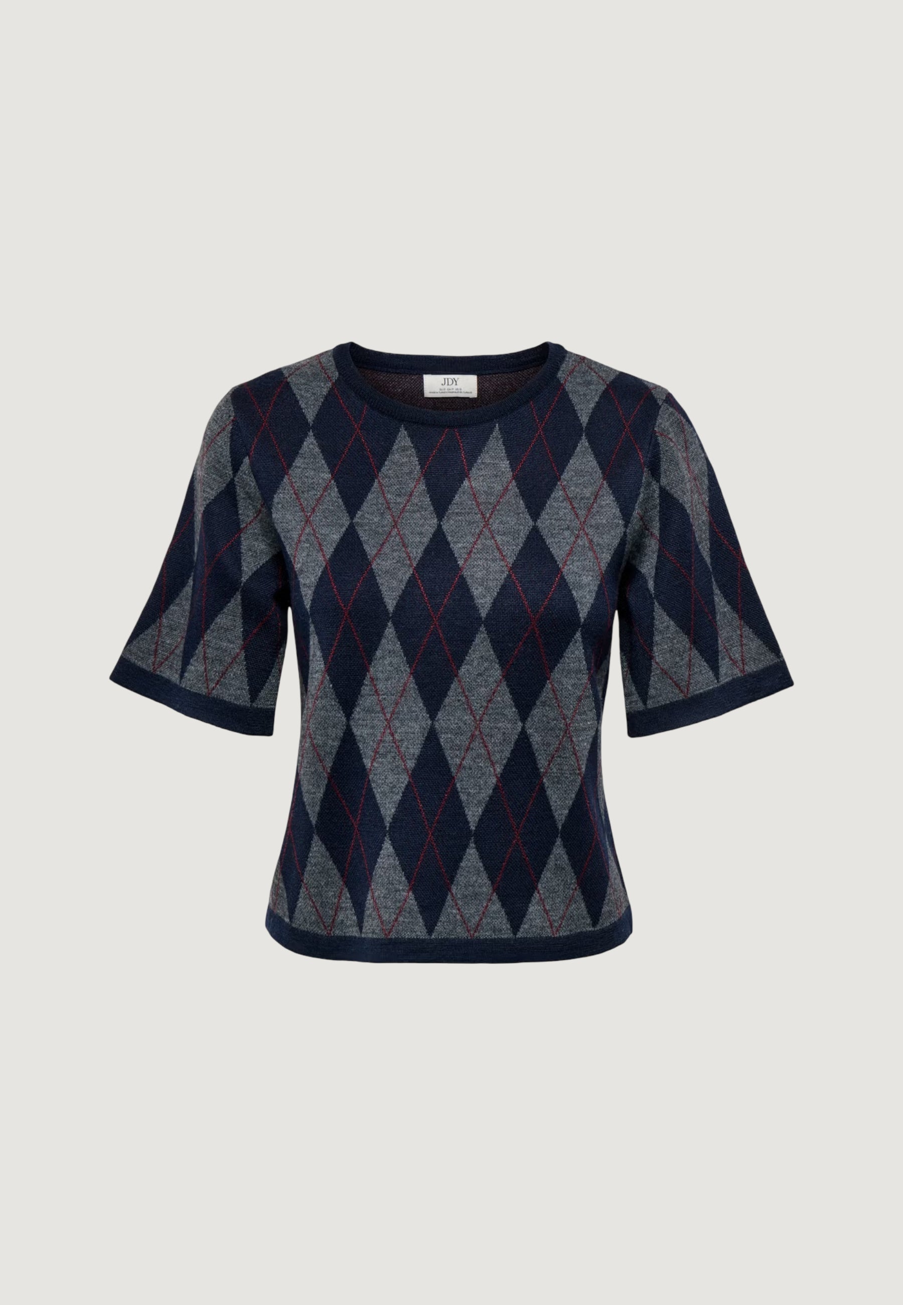 Pullover Jacqueline de Yong Jdymaggy S/S Argyle  Pullover Knt