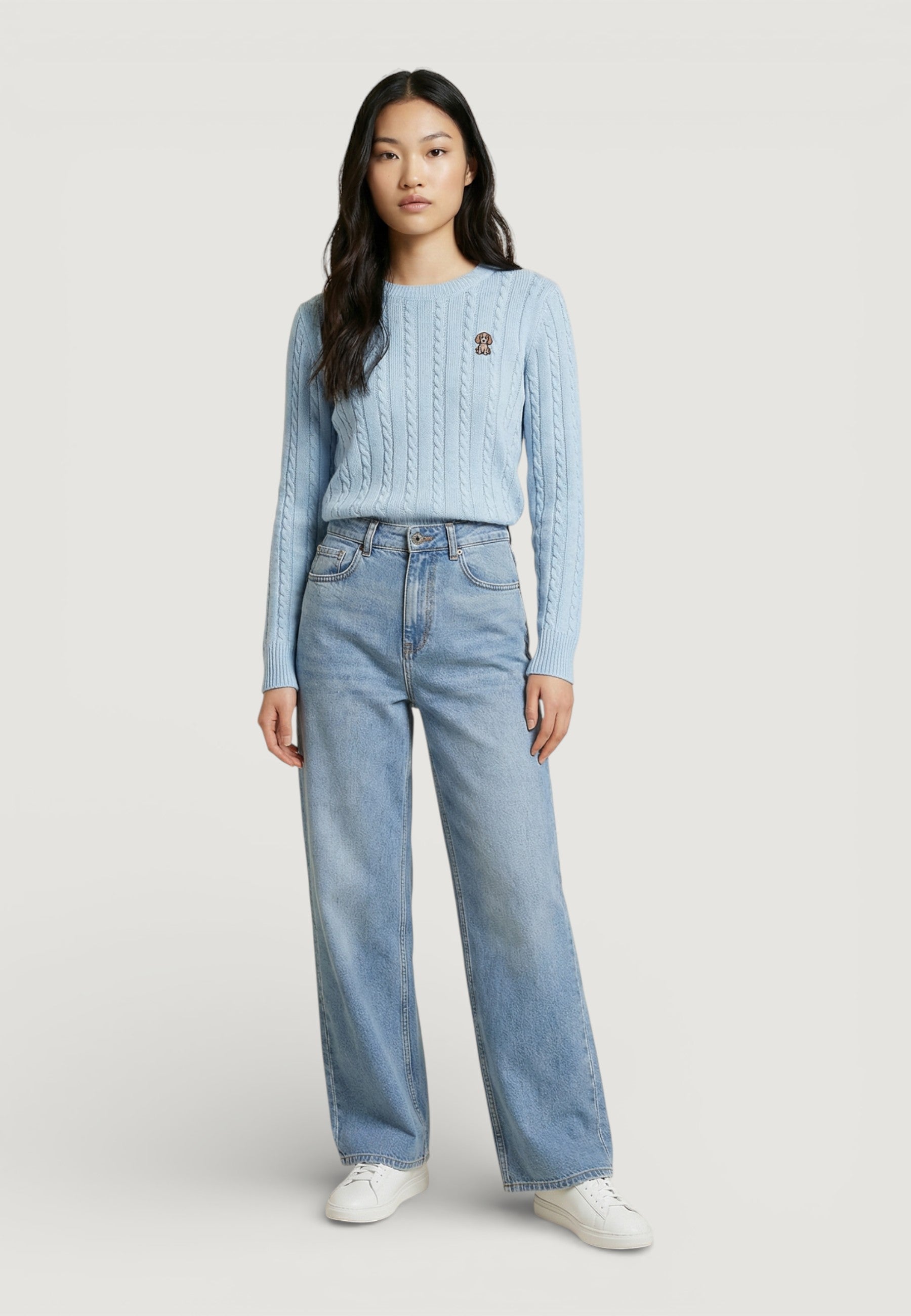 Maglione Jacqueline de Yong Jdybow Emb. L/S O-Neck Cable Pull Knt