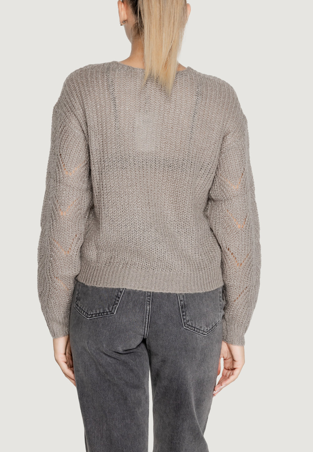 Maglione Jacqueline de Yong JDYBADUT L/S V-NECK STRUC GLITT PULL KNT